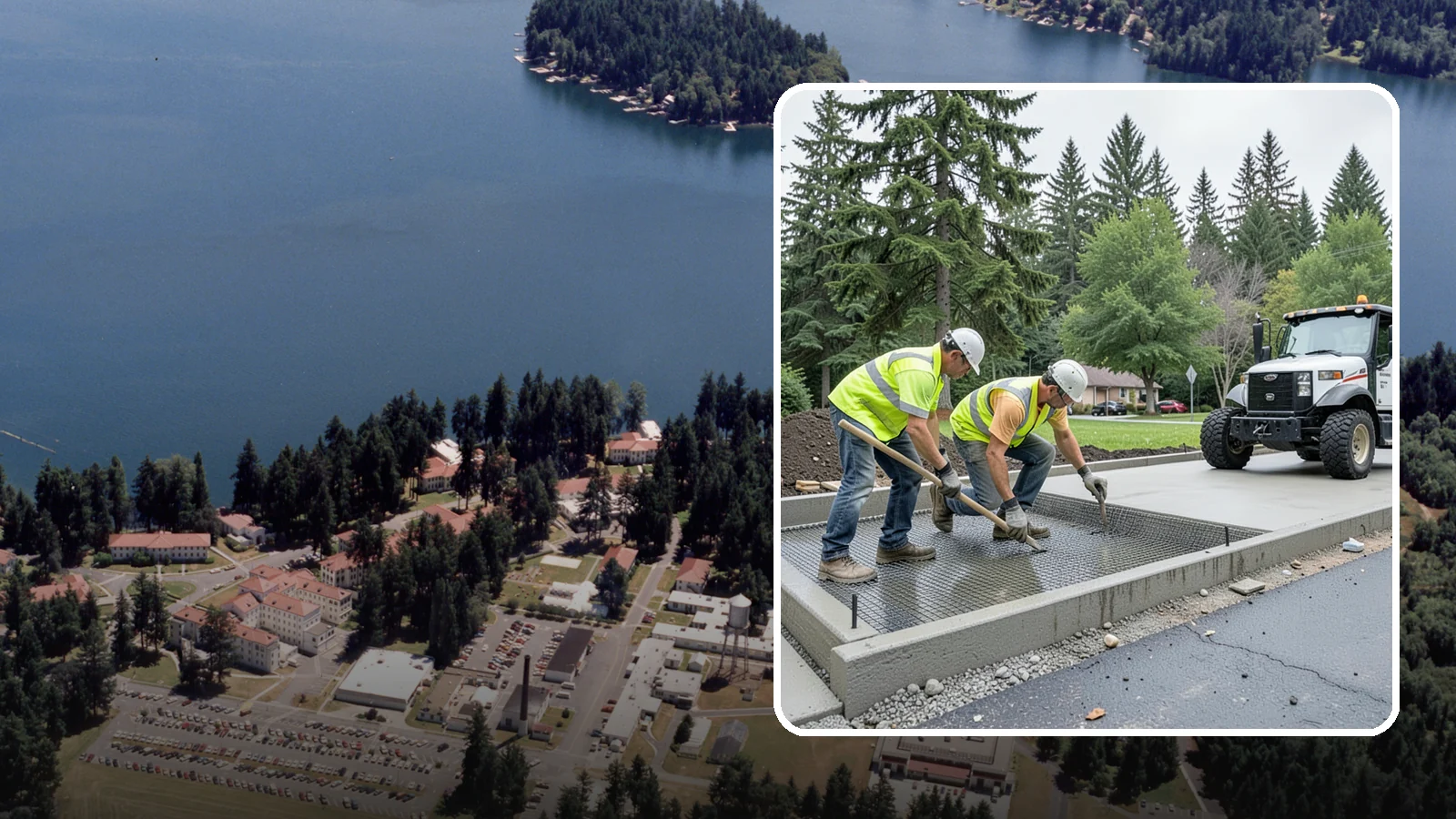 Driveway Apron Construction in Lakewood, Pierce County, WA - Concrete driveway aprons that meet standard details at commercial approaches and public access points.