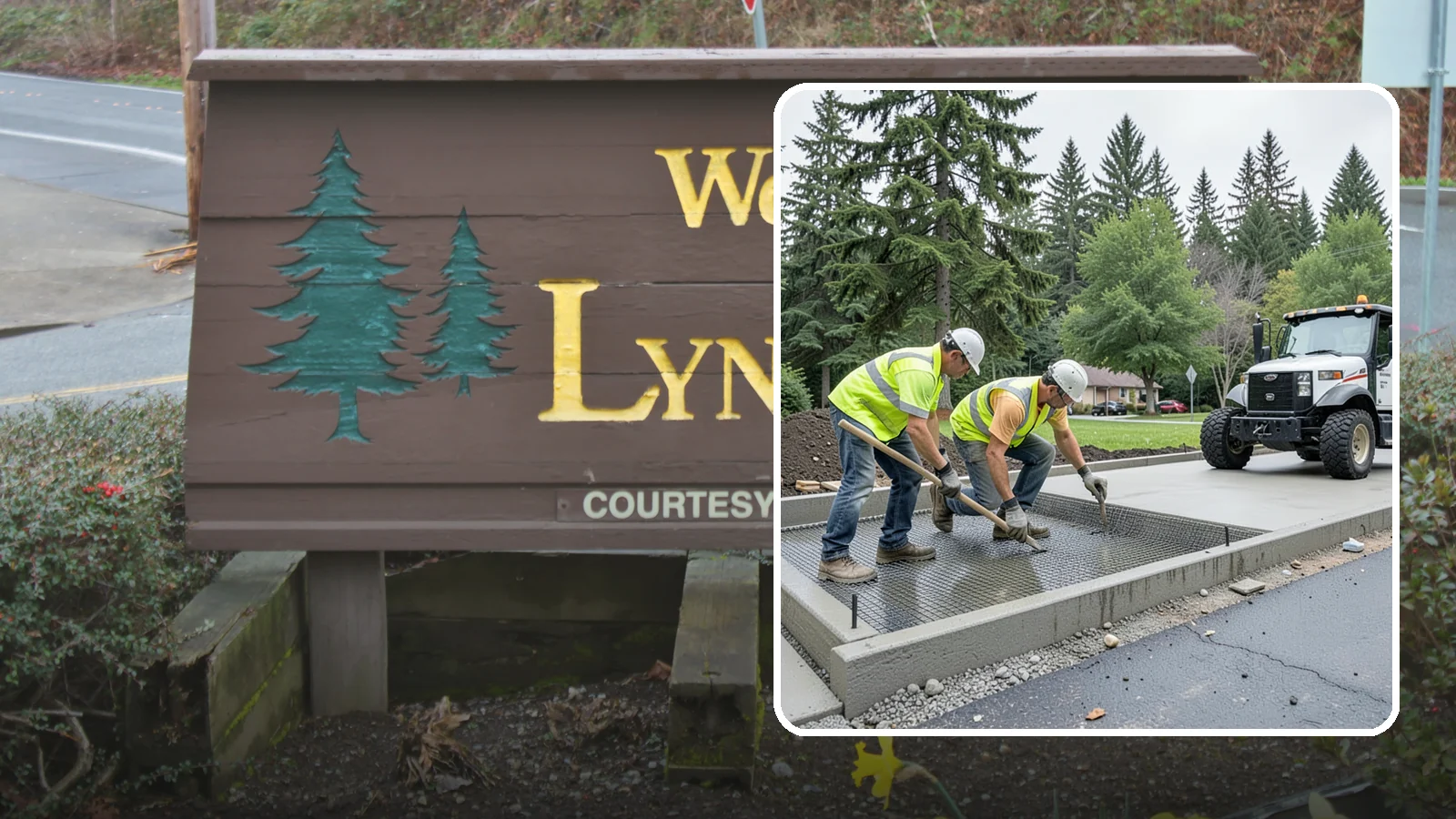 Driveway Apron Construction in Lynnwood, Snohomish County, WA - Concrete driveway aprons that meet standard details at commercial approaches and public access points.