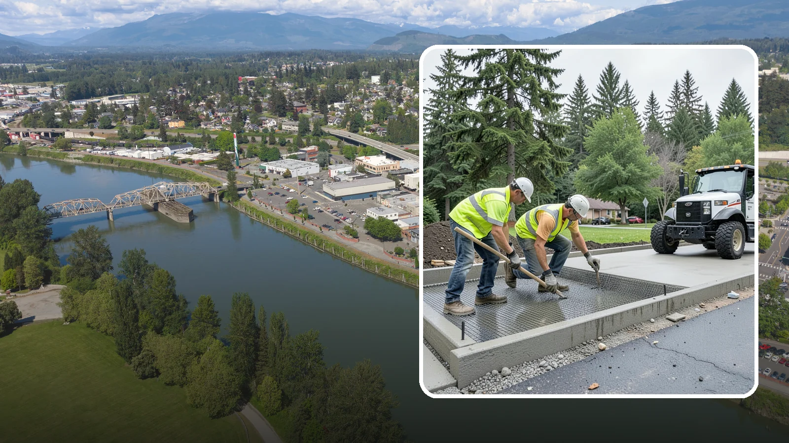Driveway Apron Construction in Mount Vernon, Skagit County, WA - Concrete driveway aprons that meet standard details at commercial approaches and public access points.