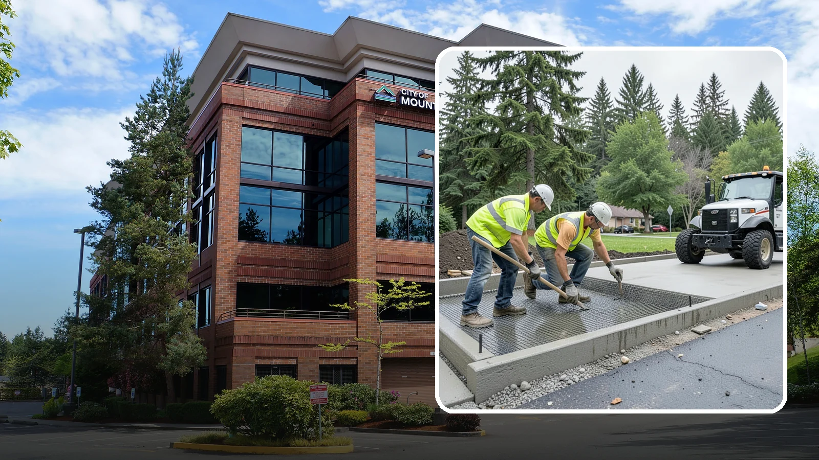 Driveway Apron Construction in Mountlake Terrace, Snohomish County, WA - Concrete driveway aprons that meet standard details at commercial approaches and public access points.