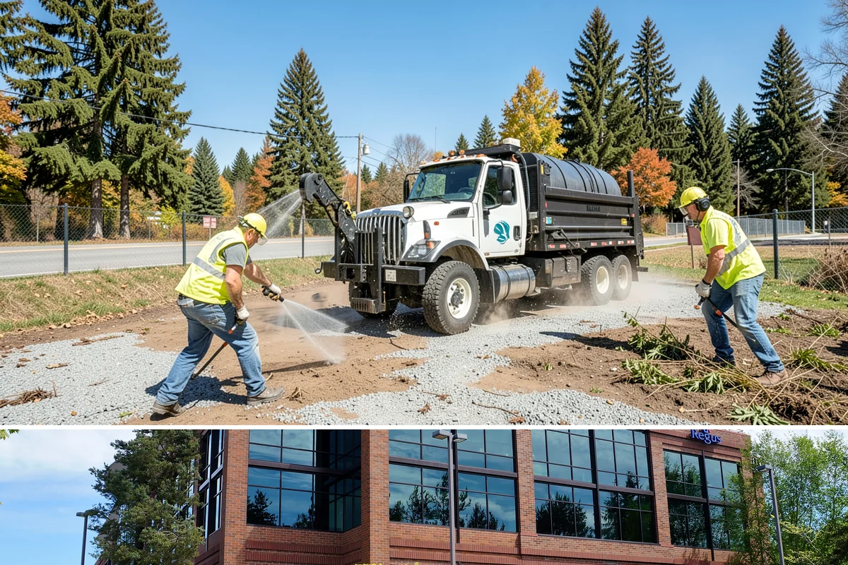 Driveway Apron Construction in Mountlake Terrace, Snohomish County, WA - Aprons are best poured in dry weather so the gutter-line grades set true and curing is not disturbed by runoff.