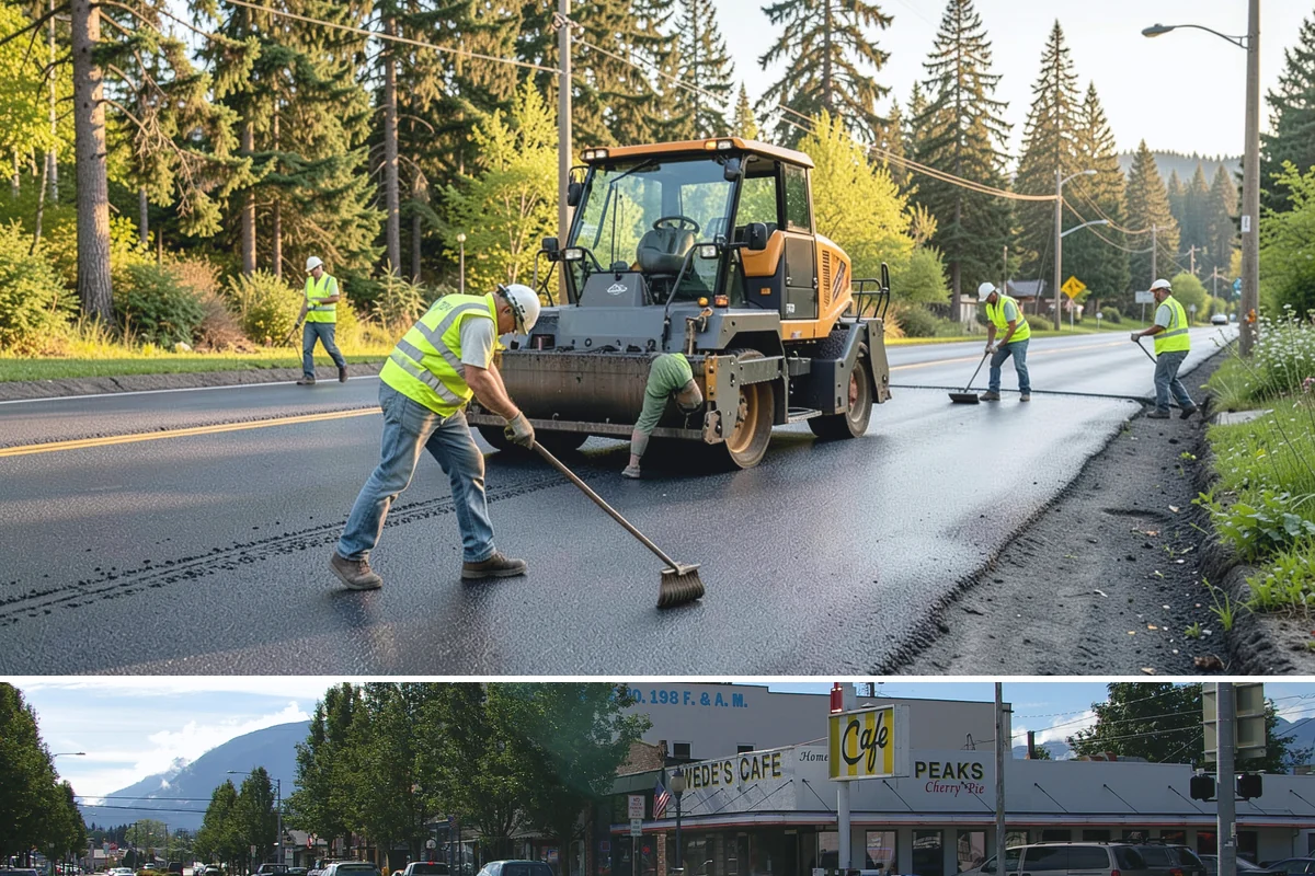 Driveway Apron Construction in North Bend, King County, WA - Aprons are best poured in dry weather so the gutter-line grades set true and curing is not disturbed by runoff.