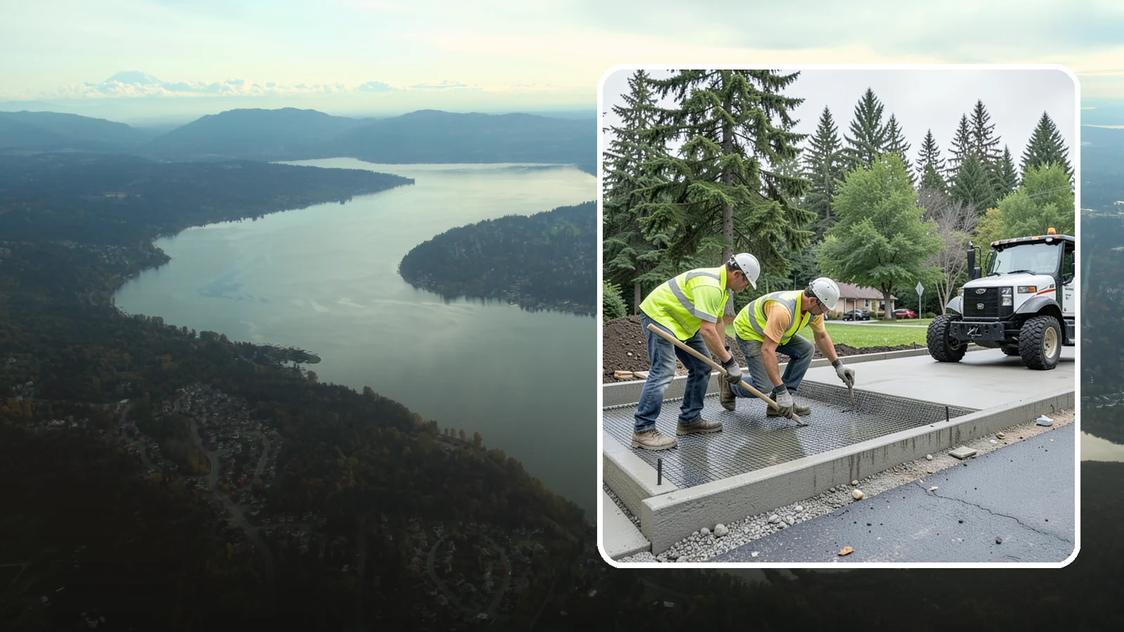Driveway Apron Construction in Sammamish, King County, WA - Concrete driveway aprons that meet standard details at commercial approaches and public access points.