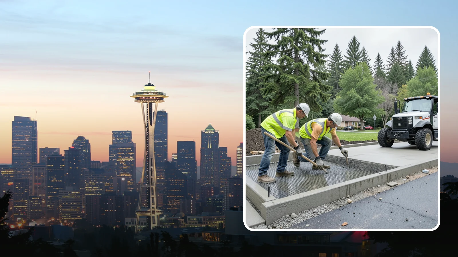 Driveway Apron Construction in Seattle, King County, WA - Concrete driveway aprons that meet standard details at commercial approaches and public access points.