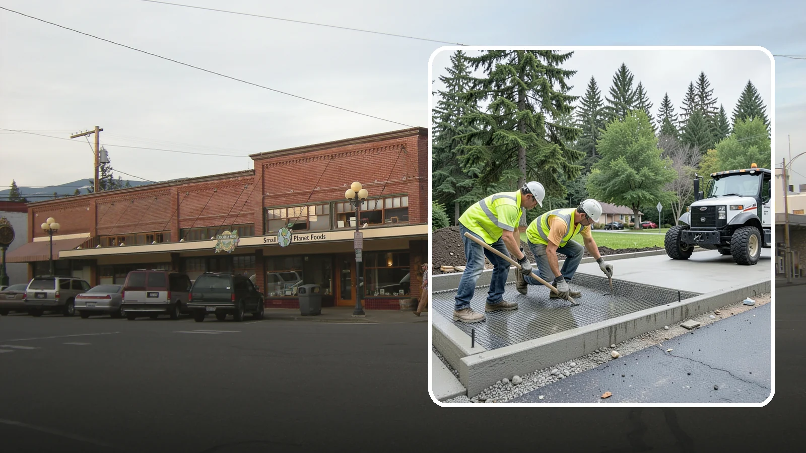 Driveway Apron Construction in Sedro-Woolley, Skagit County, WA - Concrete driveway aprons that meet standard details at commercial approaches and public access points.