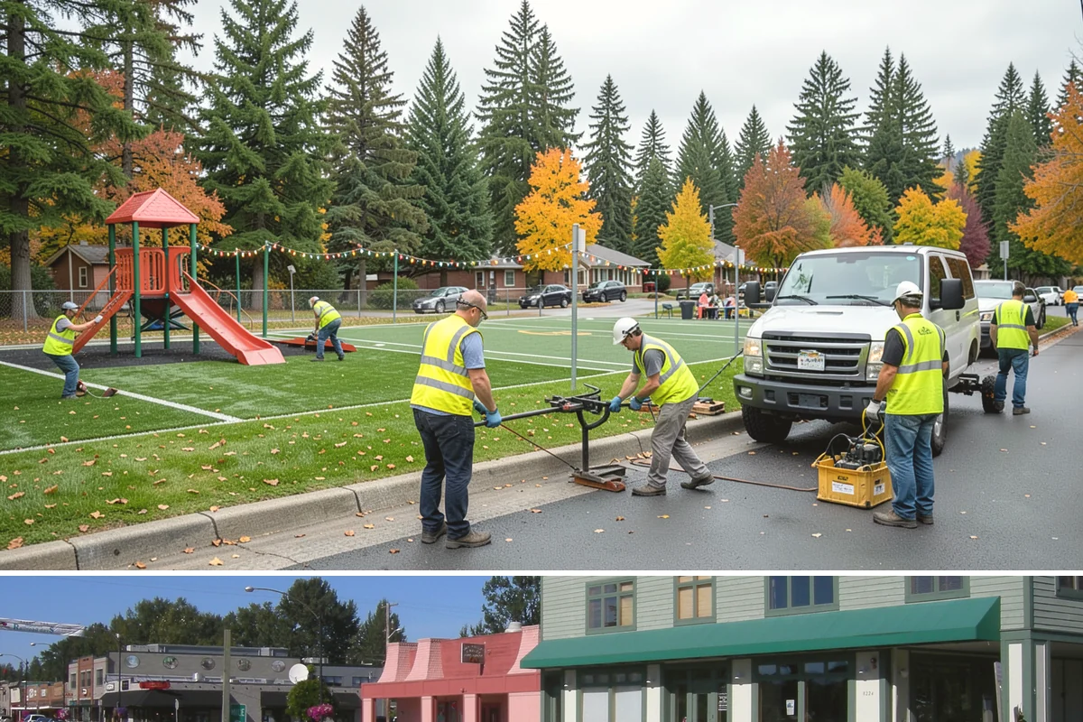 Driveway Apron Construction in Snoqualmie, King County, WA - Aprons are best poured in dry weather so the gutter-line grades set true and curing is not disturbed by runoff.