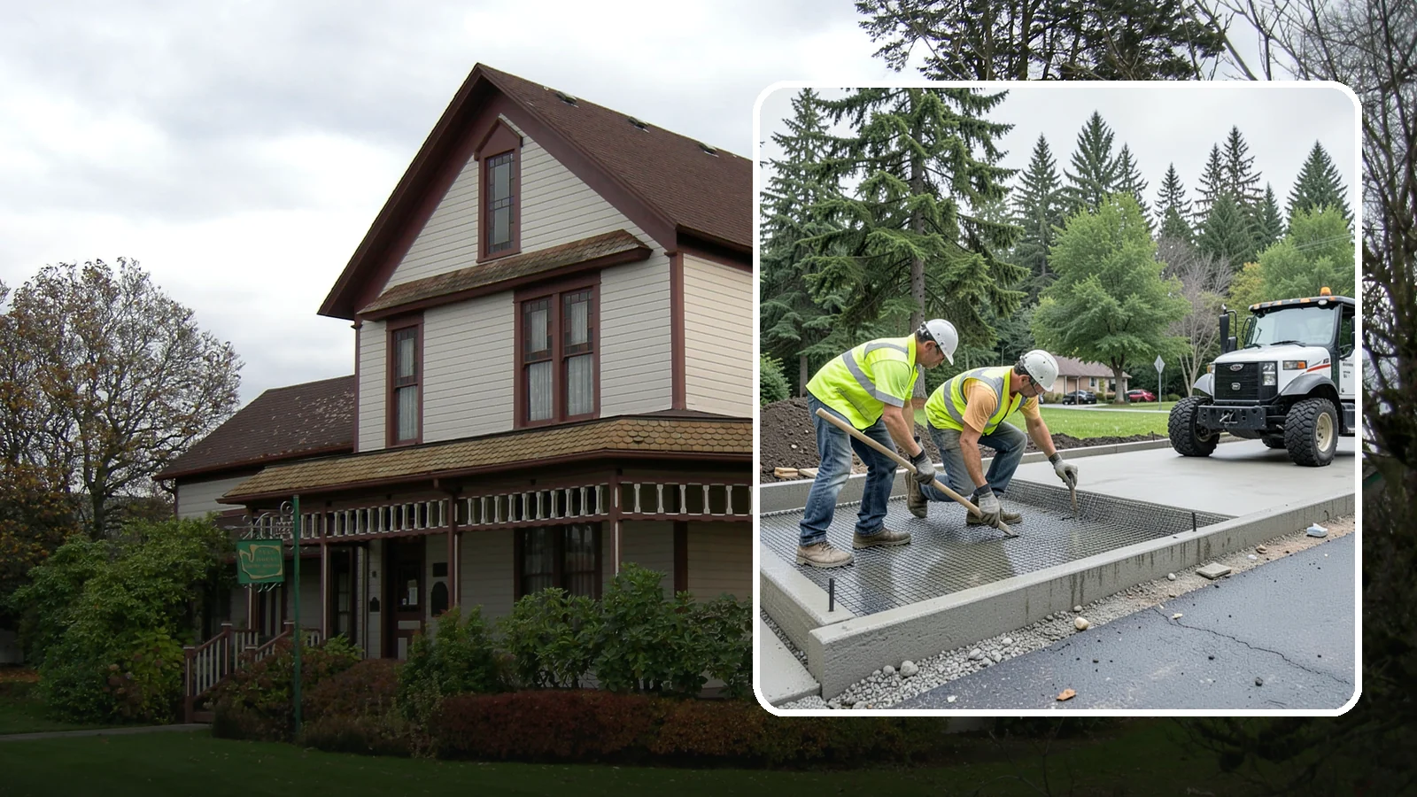 Driveway Apron Construction in Sumner, Pierce County, WA - Concrete driveway aprons that meet standard details at commercial approaches and public access points.