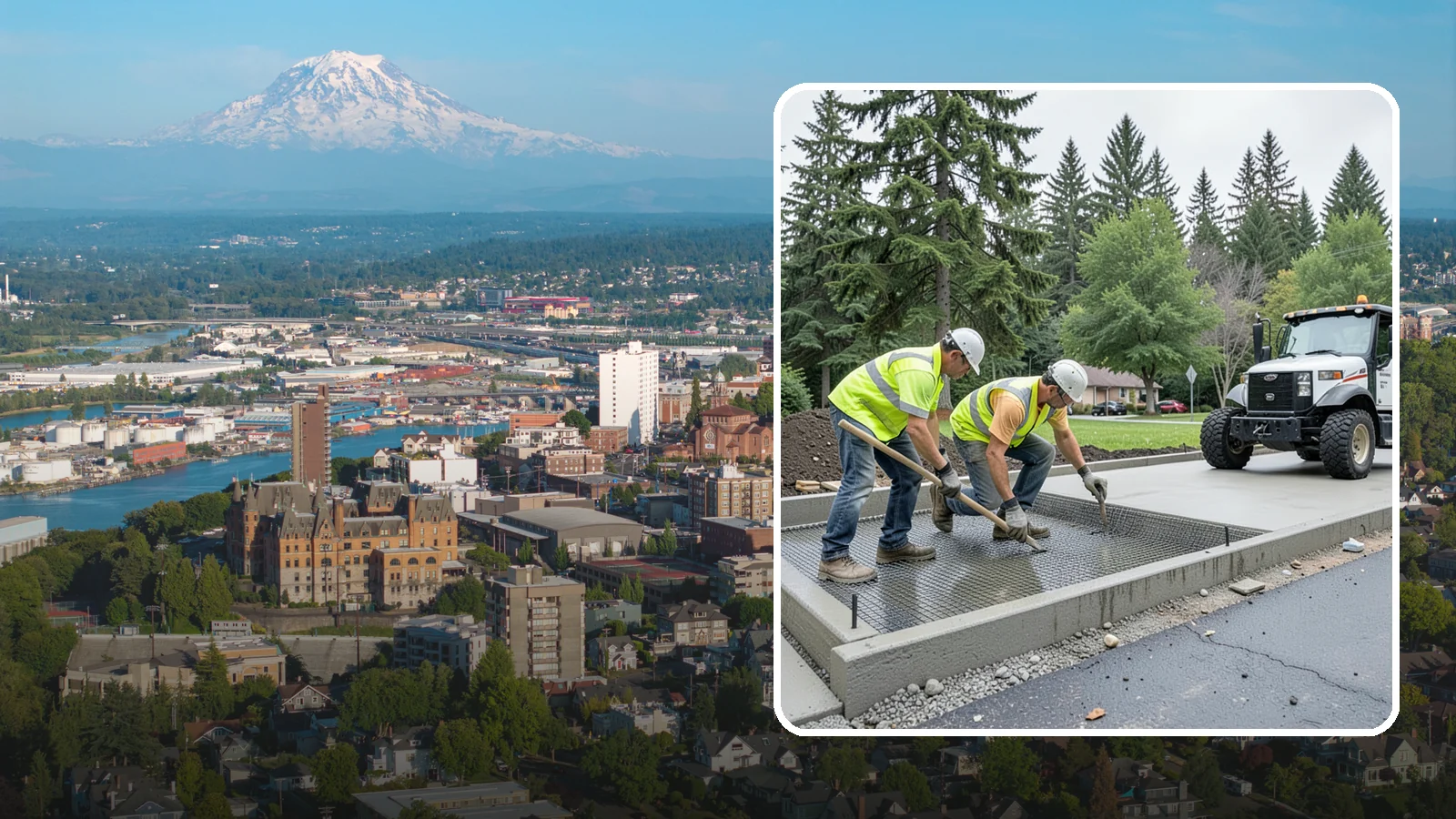 Driveway Apron Construction in Tacoma, Pierce County, WA - Concrete driveway aprons that meet standard details at commercial approaches and public access points.