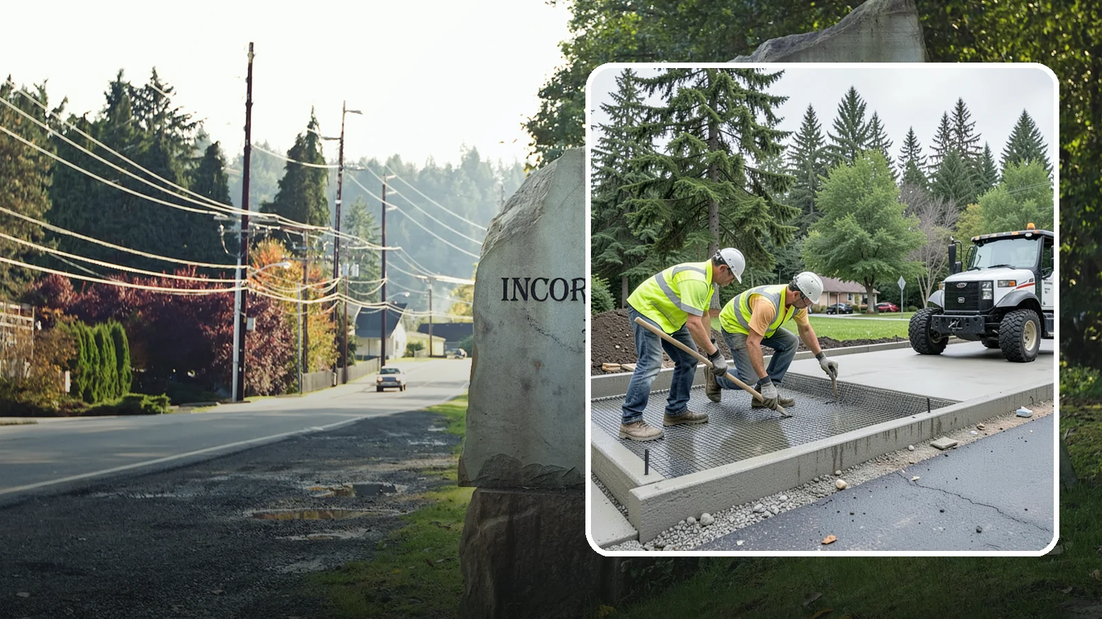 Driveway Apron Construction in Wilkeson, Pierce County, WA - Concrete driveway aprons that meet standard details at commercial approaches and public access points.