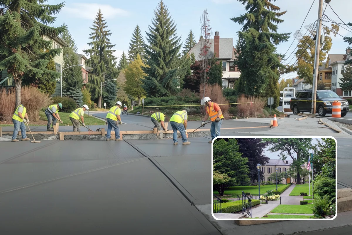 Driveway Apron Construction in Woodinville, King County, WA - Built to municipal standard approach details