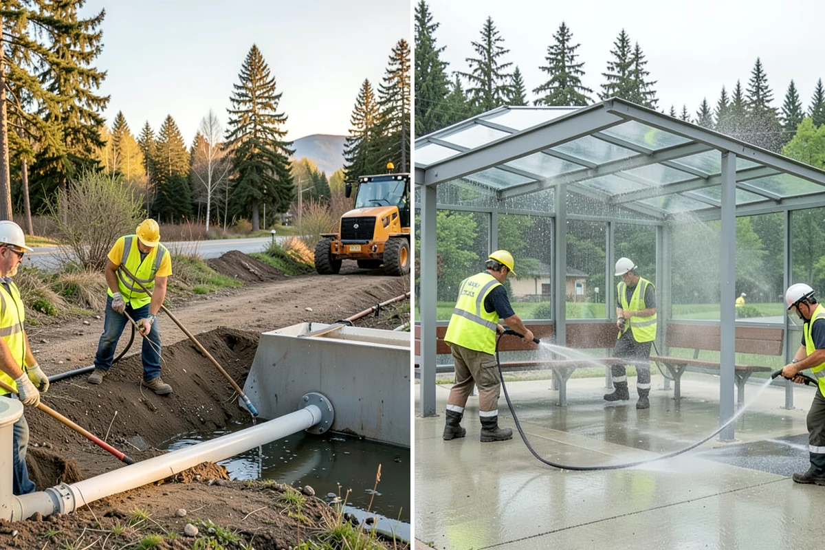 Dugout Maintenance in DuPont, Pierce County, WA - Inspect structure, benches, roofing, and drainage each cycle