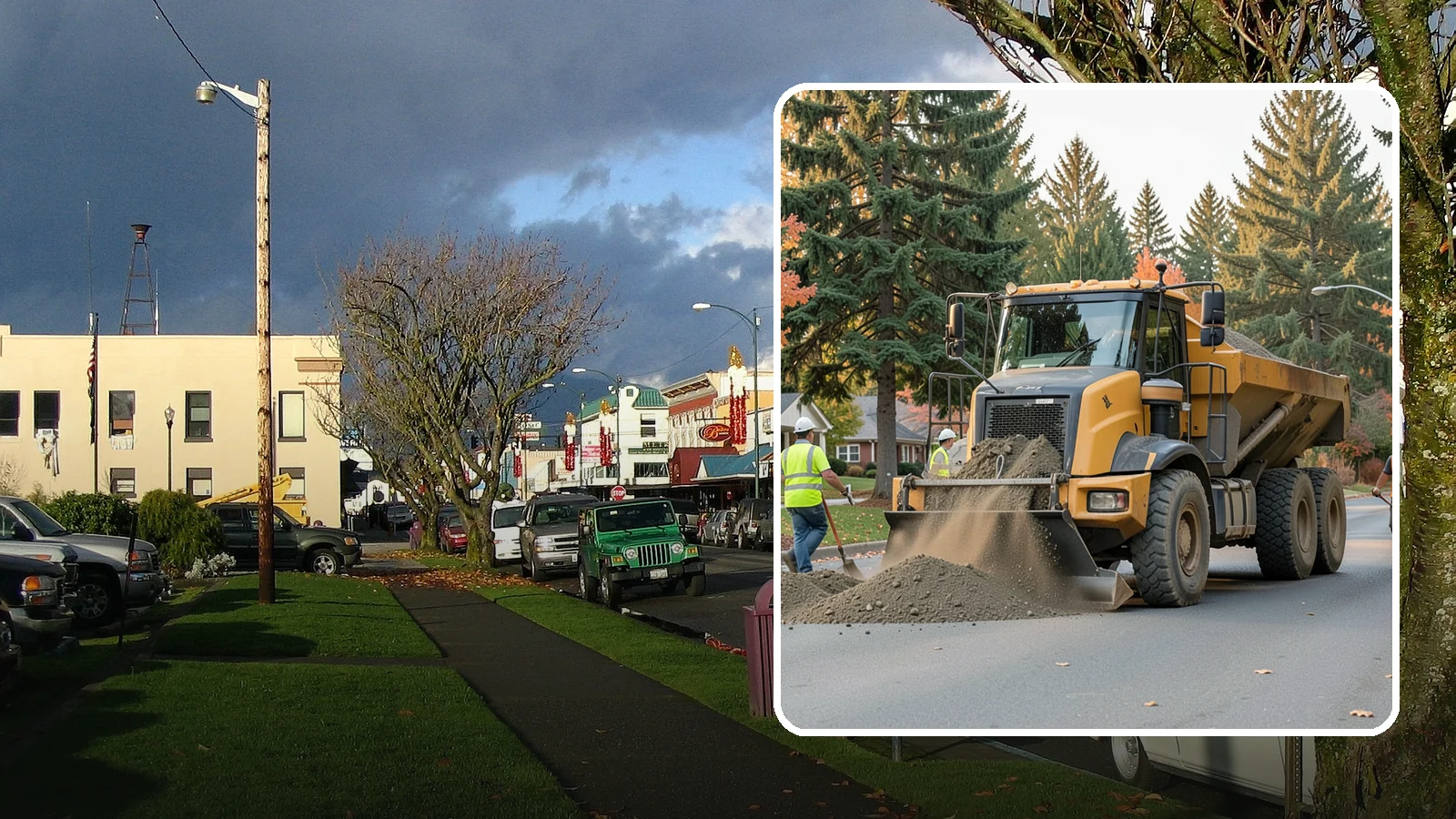 Dump Truck Hauling in Arlington, Snohomish County, WA - Material hauling for aggregate, spoils, and debris to and from municipal job sites.