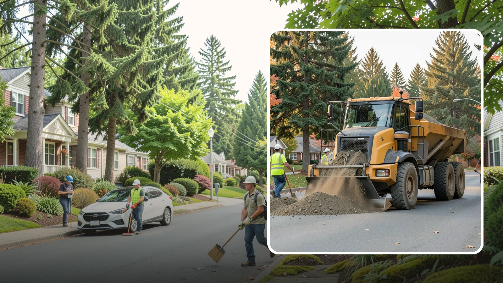 Dump Truck Hauling in Beaux Arts Village, King County, WA - Material hauling for aggregate, spoils, and debris to and from municipal job sites.