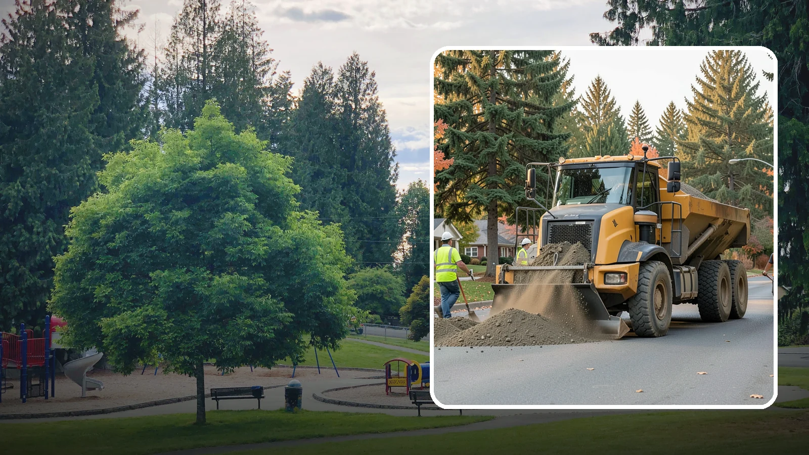 Dump Truck Hauling in Bonney Lake, Pierce County, WA - Material hauling for aggregate, spoils, and debris to and from municipal job sites.
