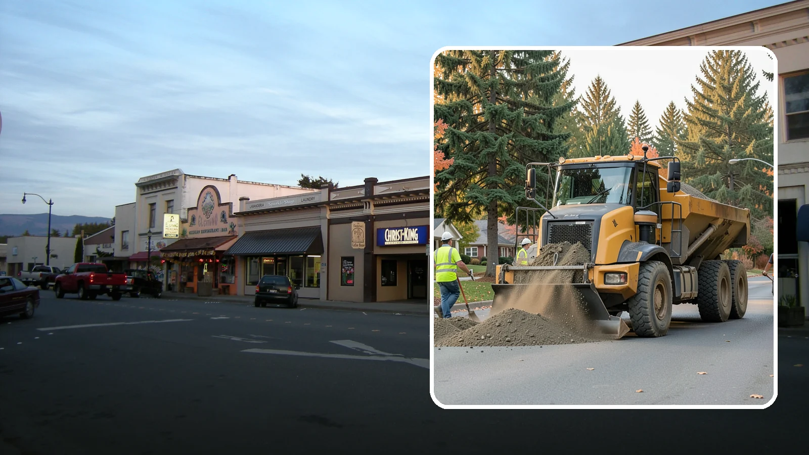 Dump Truck Hauling in Burlington, Skagit County, WA - Material hauling for aggregate, spoils, and debris to and from municipal job sites.