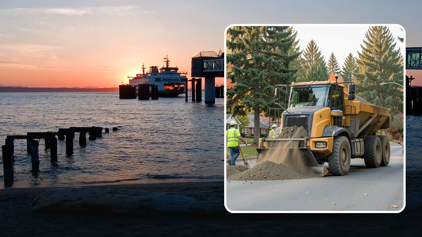 Dump Truck Hauling in Edmonds, Snohomish County, WA - Material hauling for aggregate, spoils, and debris to and from municipal job sites.