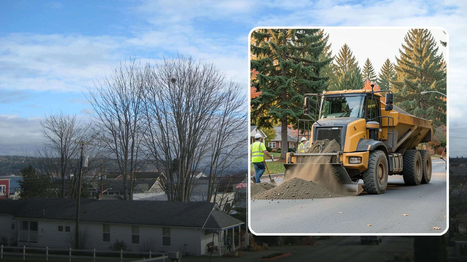 Dump Truck Hauling in Langley, Island County, WA - Material hauling for aggregate, spoils, and debris to and from municipal job sites.