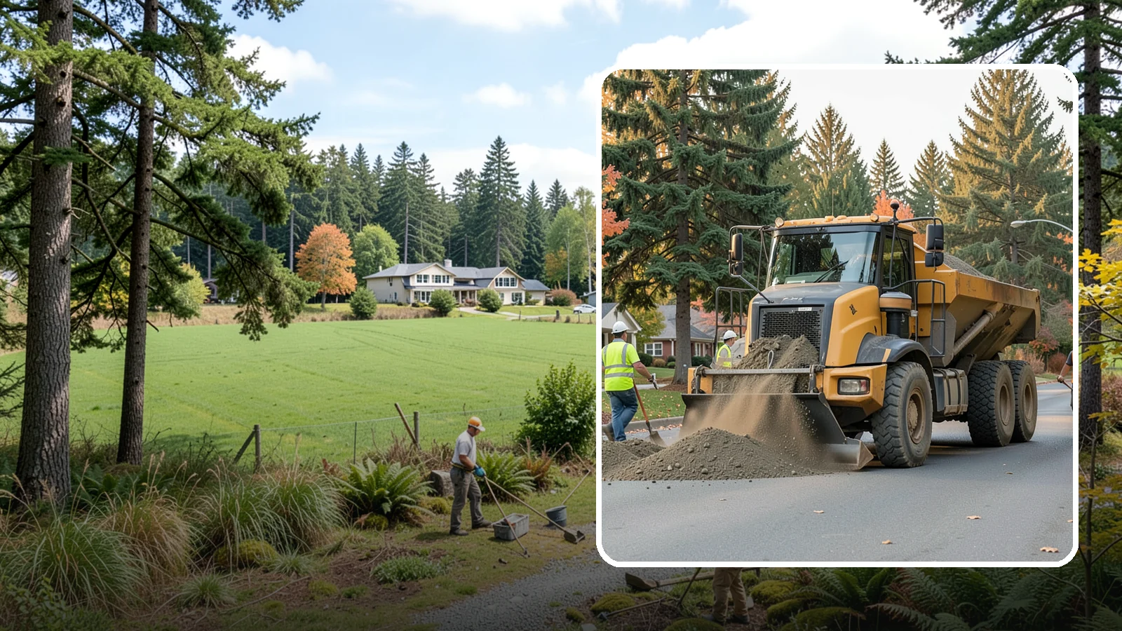 Dump Truck Hauling in Lyman, Skagit County, WA - Material hauling for aggregate, spoils, and debris to and from municipal job sites.