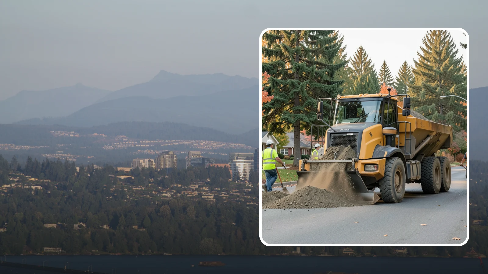 Dump Truck Hauling in Medina, King County, WA - Material hauling for aggregate, spoils, and debris to and from municipal job sites.