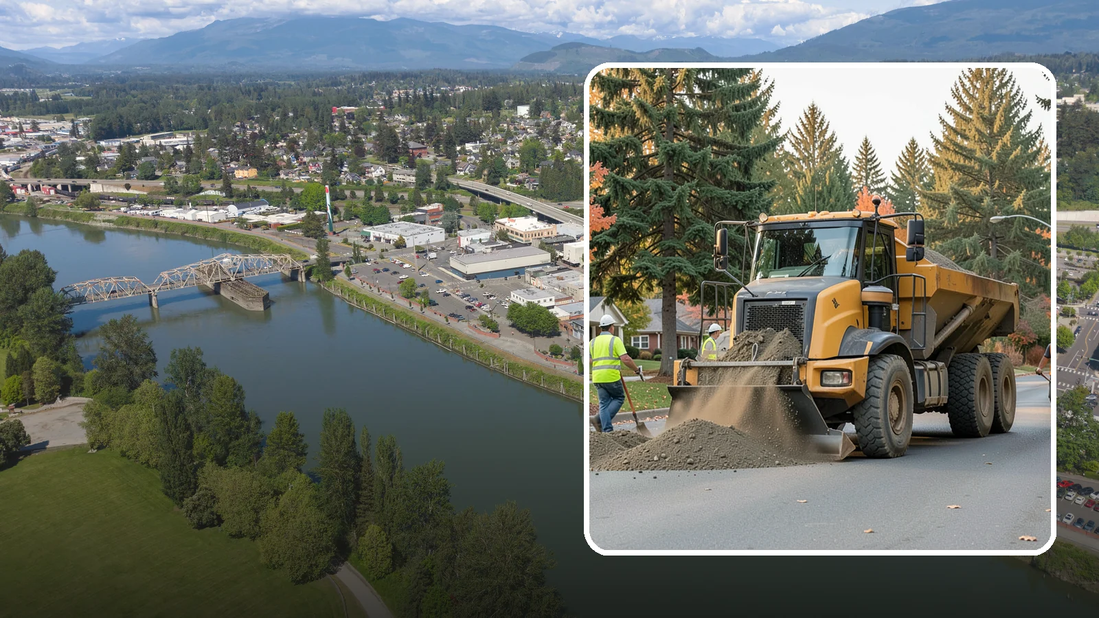 Dump Truck Hauling in Mount Vernon, Skagit County, WA - Material hauling for aggregate, spoils, and debris to and from municipal job sites.