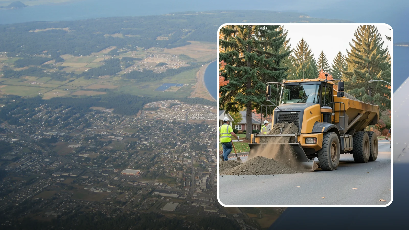Dump Truck Hauling in Oak Harbor, Island County, WA - Material hauling for aggregate, spoils, and debris to and from municipal job sites.