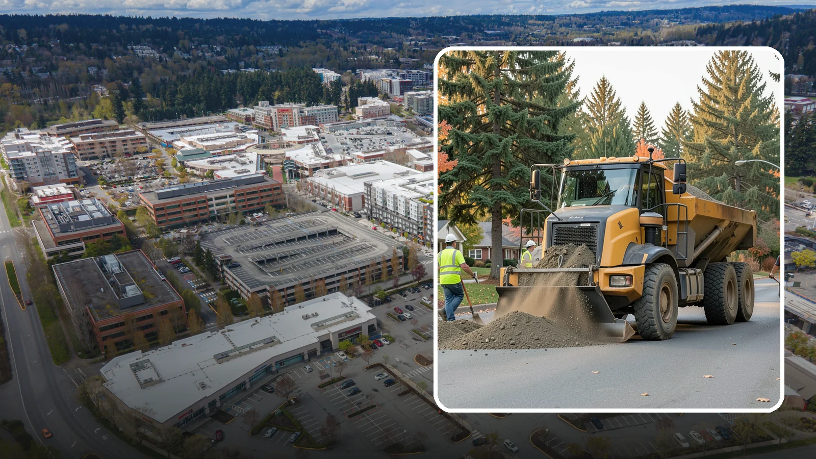 Dump Truck Hauling in Redmond, King County, WA - Material hauling for aggregate, spoils, and debris to and from municipal job sites.
