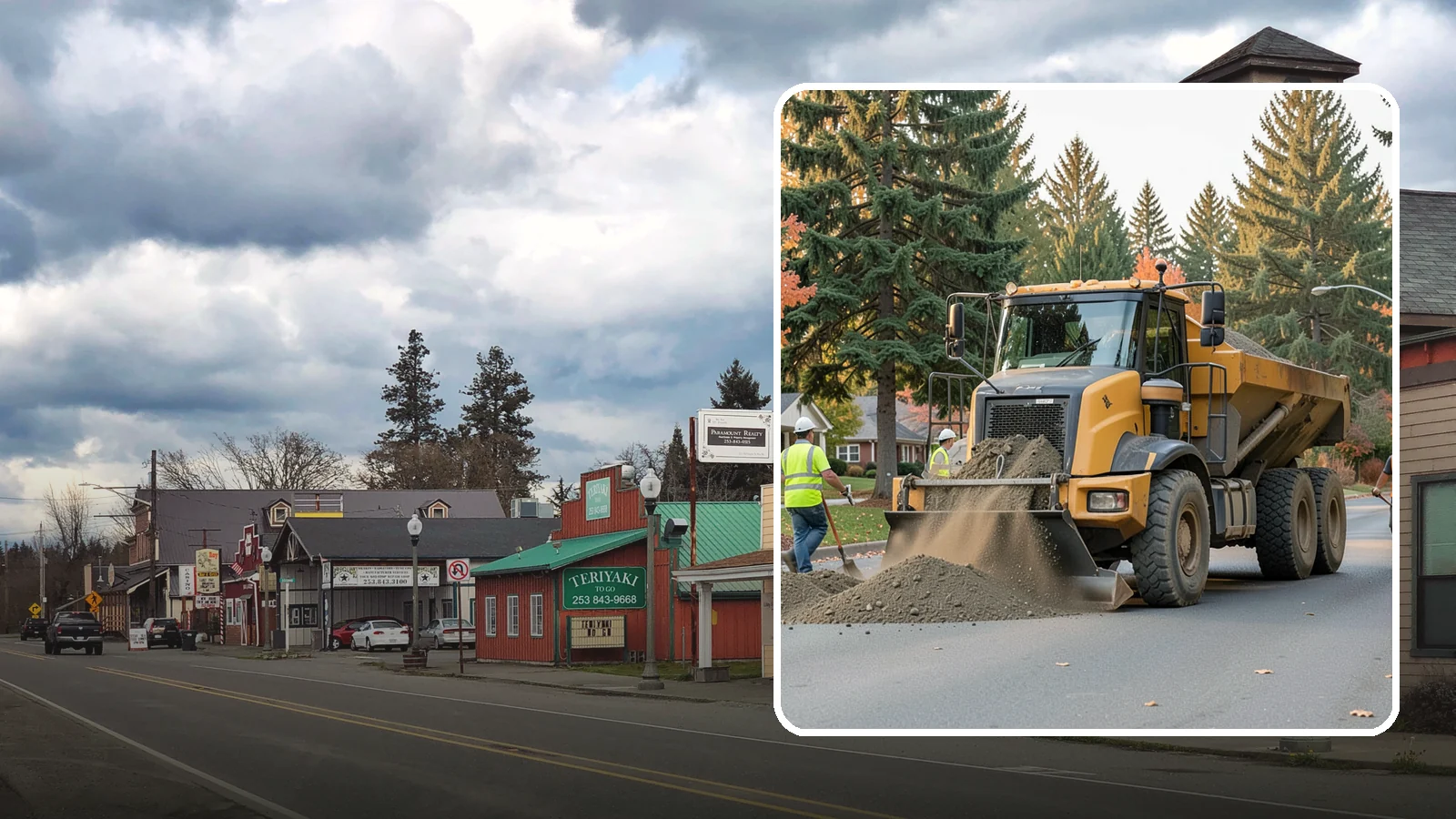 Dump Truck Hauling in Roy, Pierce County, WA - Material hauling for aggregate, spoils, and debris to and from municipal job sites.