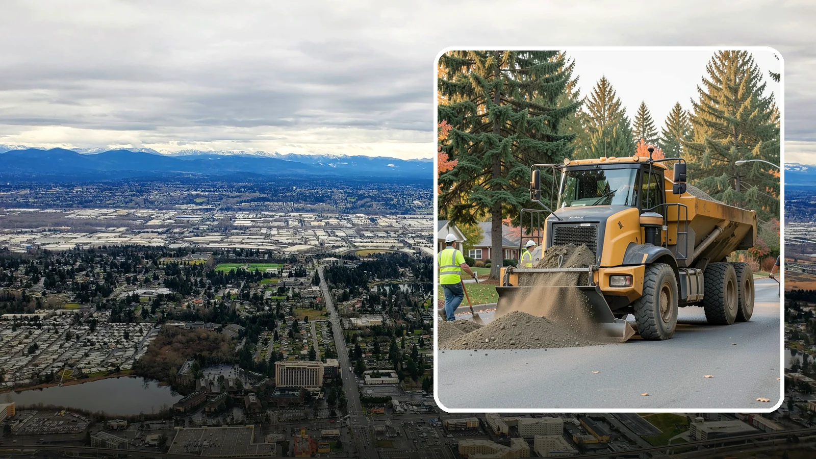 Dump Truck Hauling in SeaTac, King County, WA - Material hauling for aggregate, spoils, and debris to and from municipal job sites.