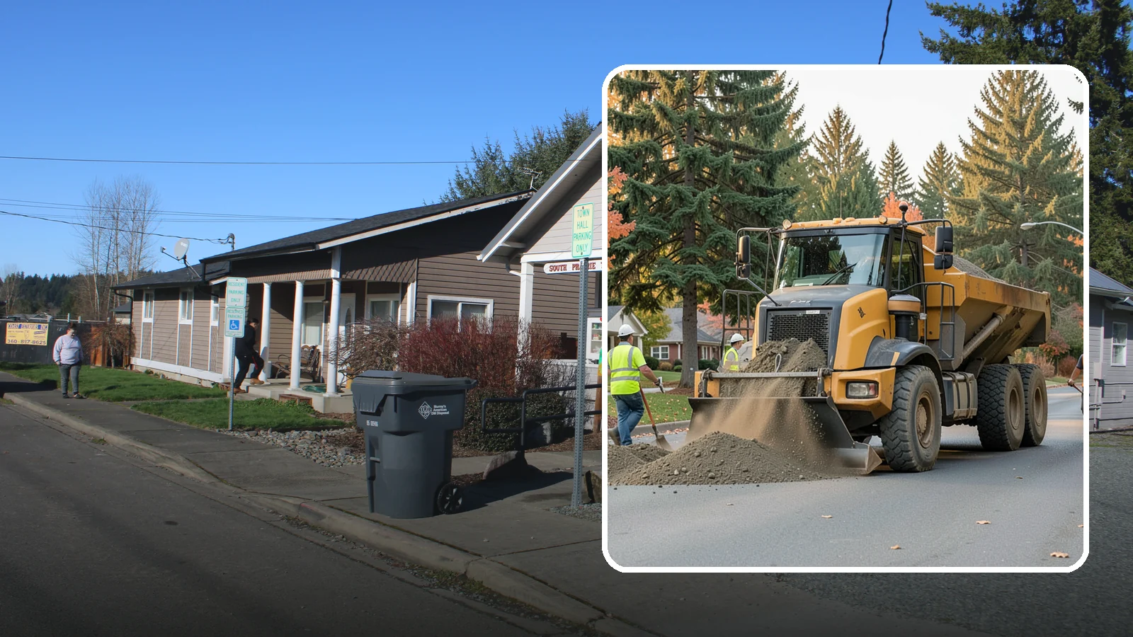 Dump Truck Hauling in South Prairie, Pierce County, WA - Material hauling for aggregate, spoils, and debris to and from municipal job sites.