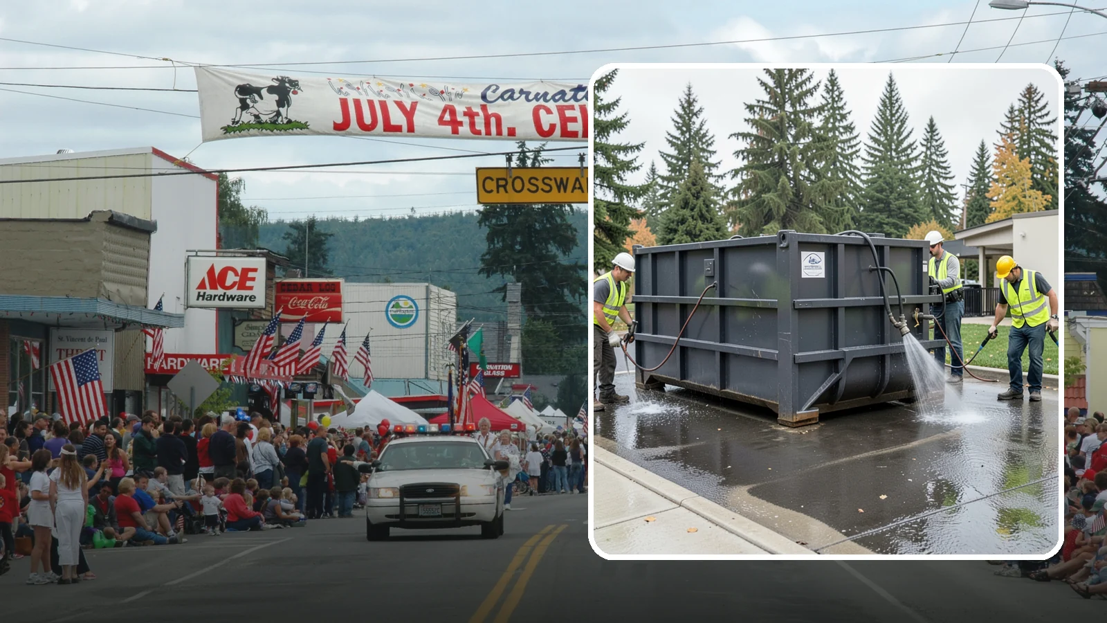 Dumpster Pad Cleaning in Carnation, King County, WA - Degrease and sanitize dumpster pads and enclosures to control odor, pests, and leachate staining.