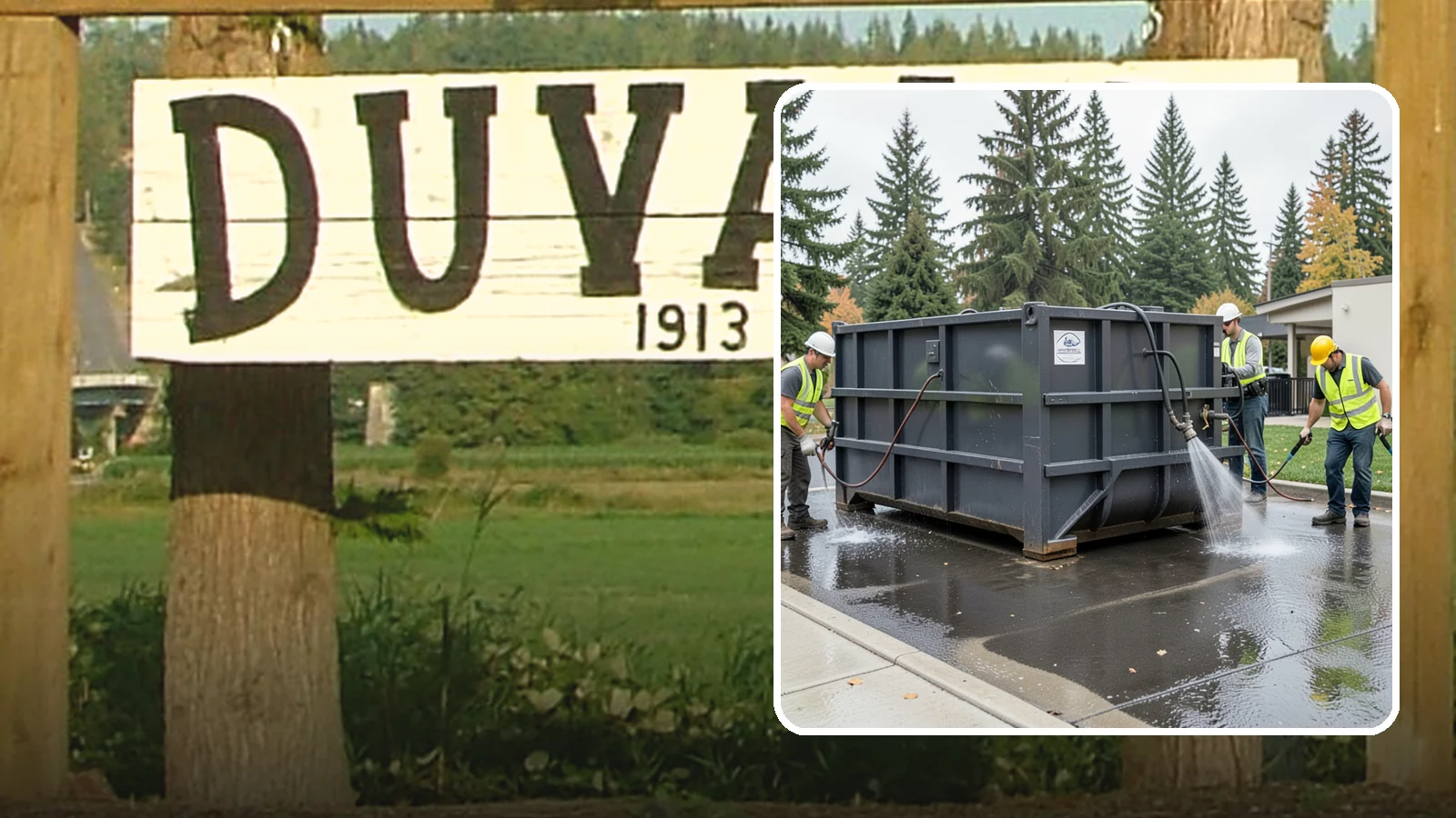 Dumpster Pad Cleaning in Duvall, King County, WA - Degrease and sanitize dumpster pads and enclosures to control odor, pests, and leachate staining.