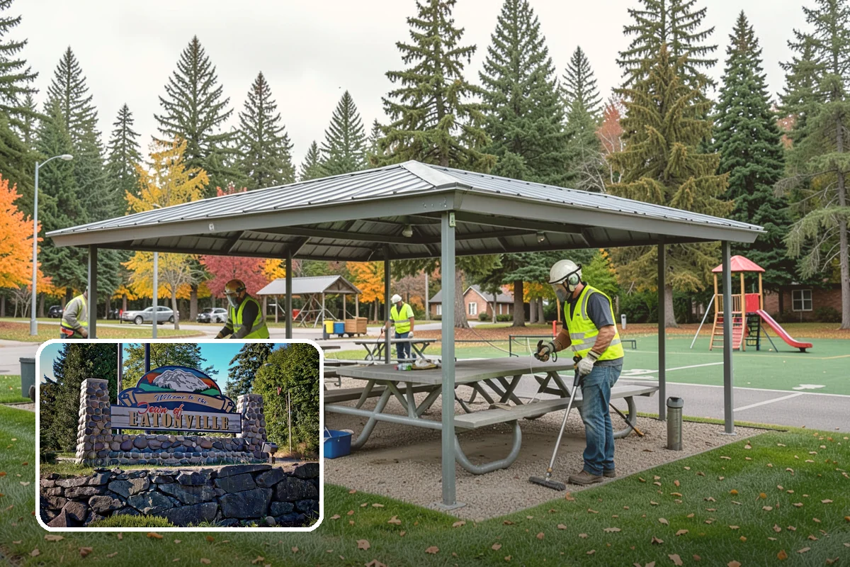 Dumpster Pad Cleaning in Eatonville, Pierce County, WA - Controls odor and deters pests at refuse enclosures