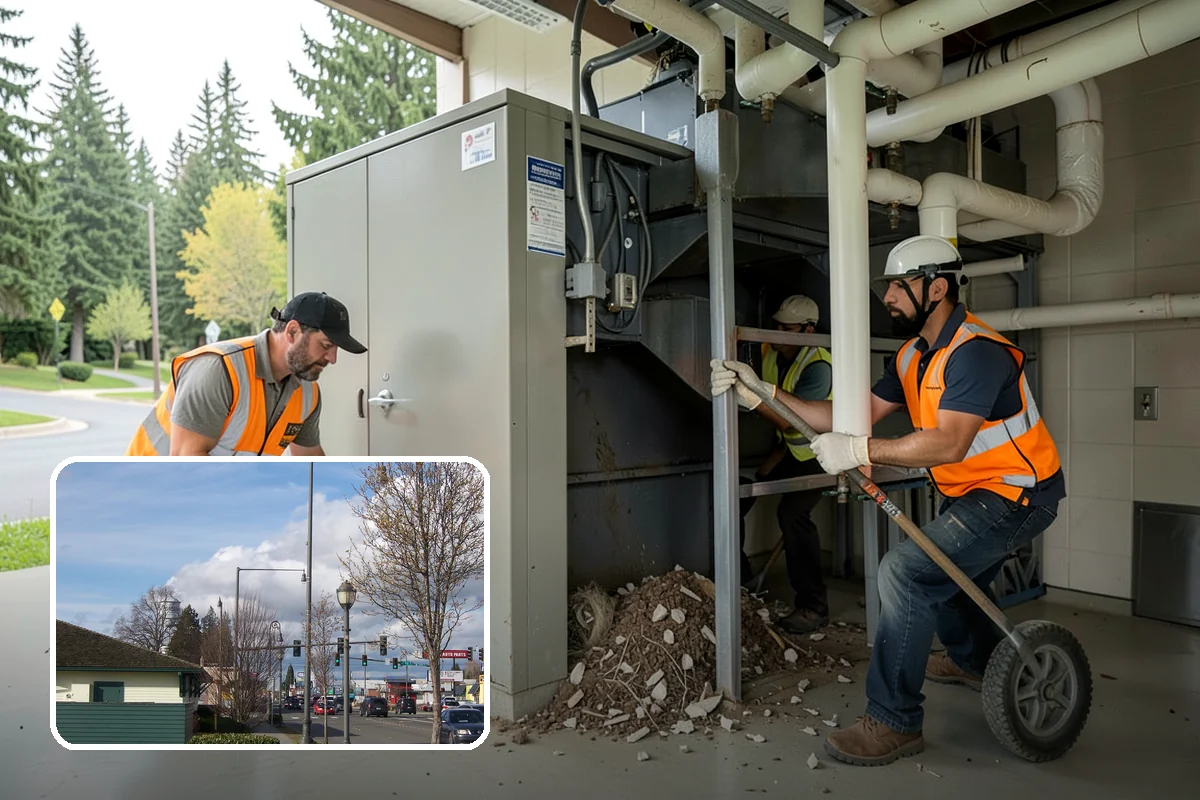 Dumpster Pad Cleaning in Marysville, Snohomish County, WA - Controls odor and deters pests at refuse enclosures