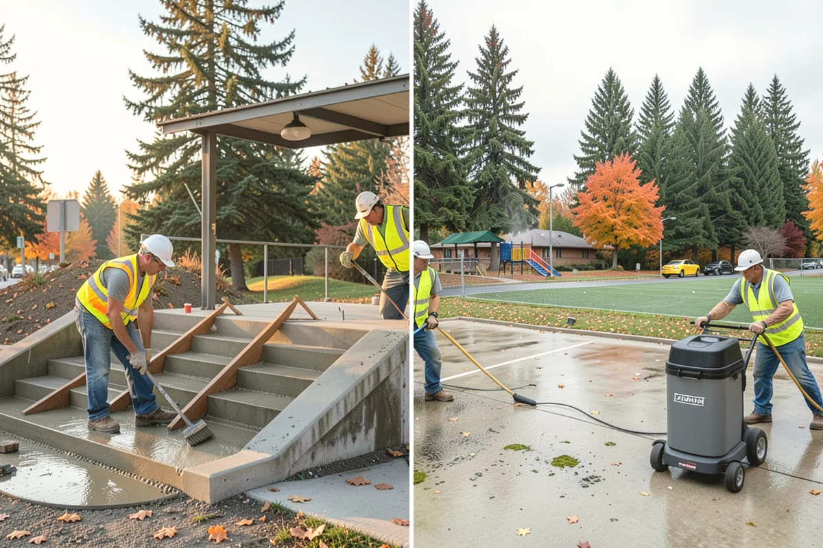 Dumpster Pad Cleaning in Oak Harbor, Island County, WA - Coordinate timing around collection and enclosure access
