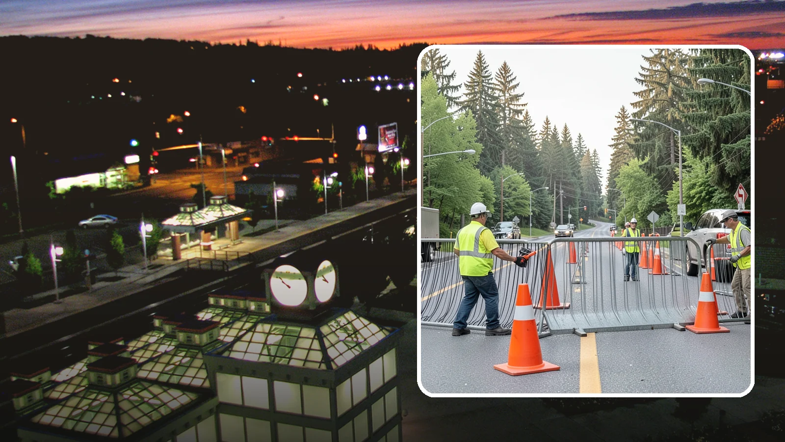 Emergency Barricades in Auburn, King County, WA - Rapid deployment of barricades to secure hazards, close failed roadways, and protect the public during incidents.