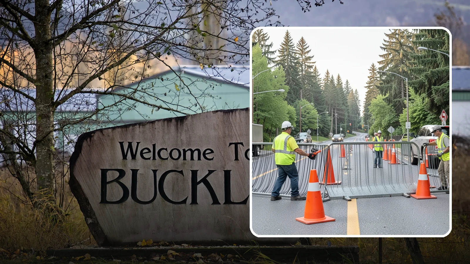 Emergency Barricades in Buckley, Pierce County, WA - Rapid deployment of barricades to secure hazards, close failed roadways, and protect the public during incidents.