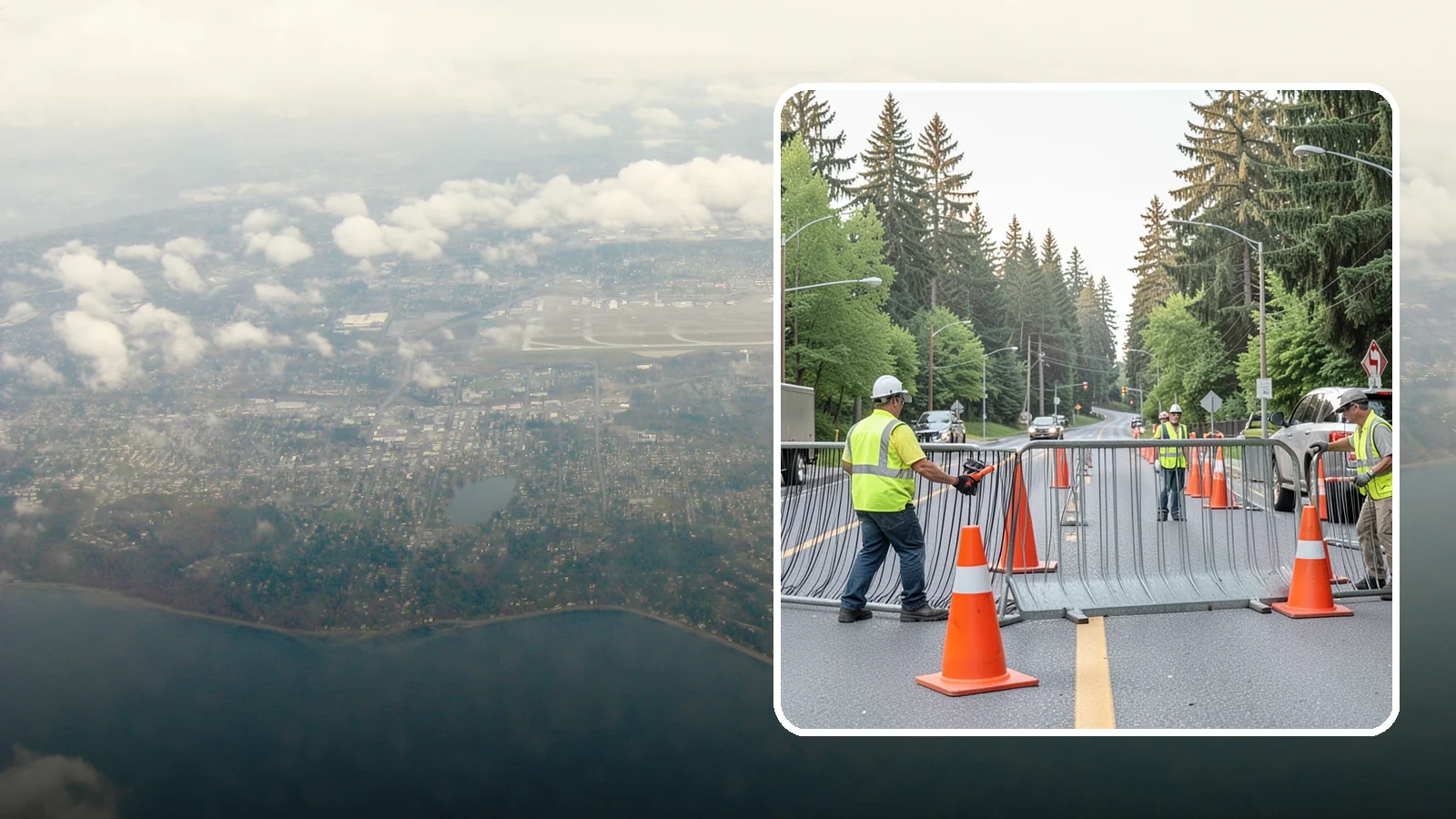 Emergency Barricades in Burien, King County, WA - Rapid deployment of barricades to secure hazards, close failed roadways, and protect the public during incidents.