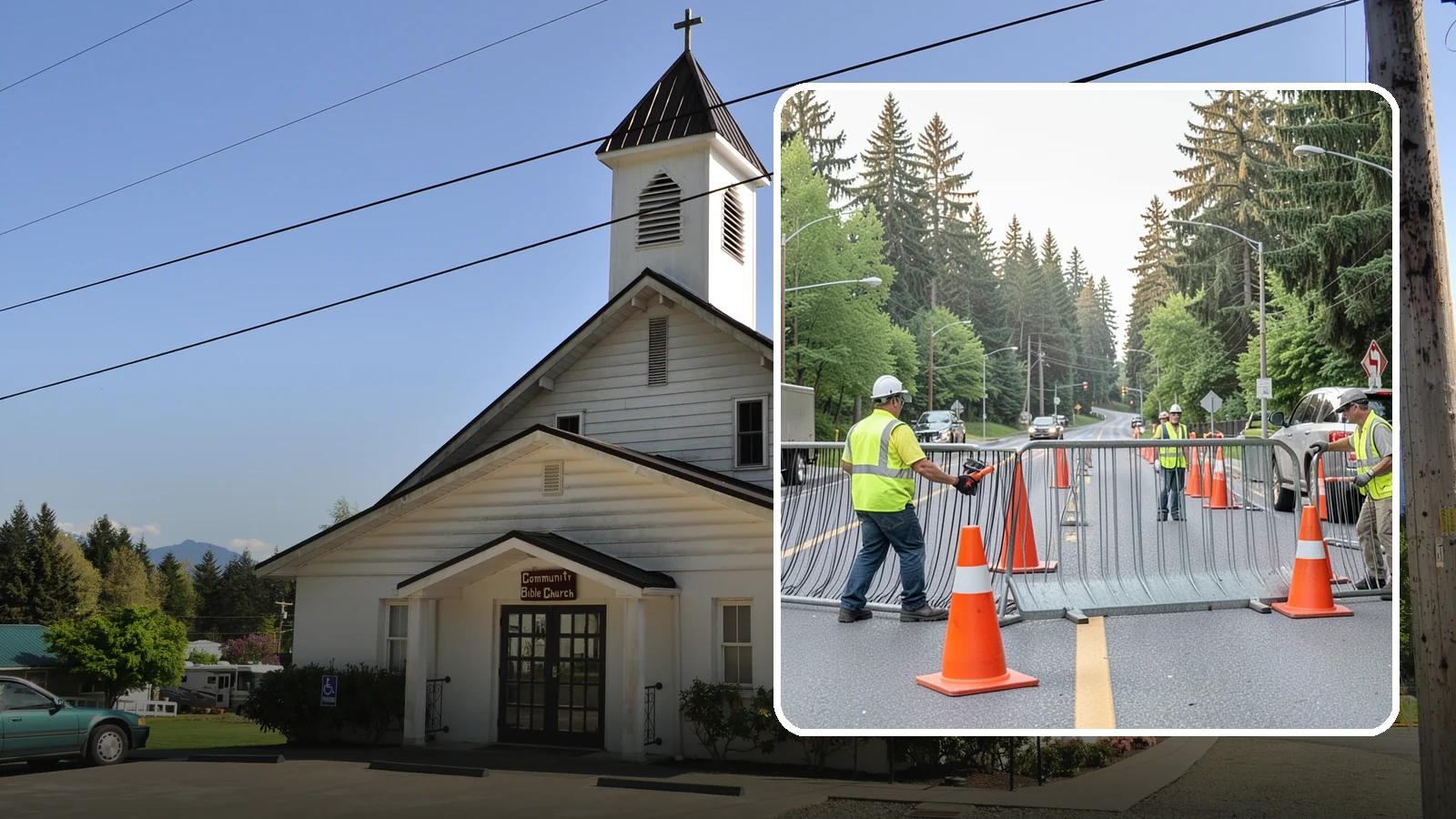 Emergency Barricades in Concrete, Skagit County, WA - Rapid deployment of barricades to secure hazards, close failed roadways, and protect the public during incidents.