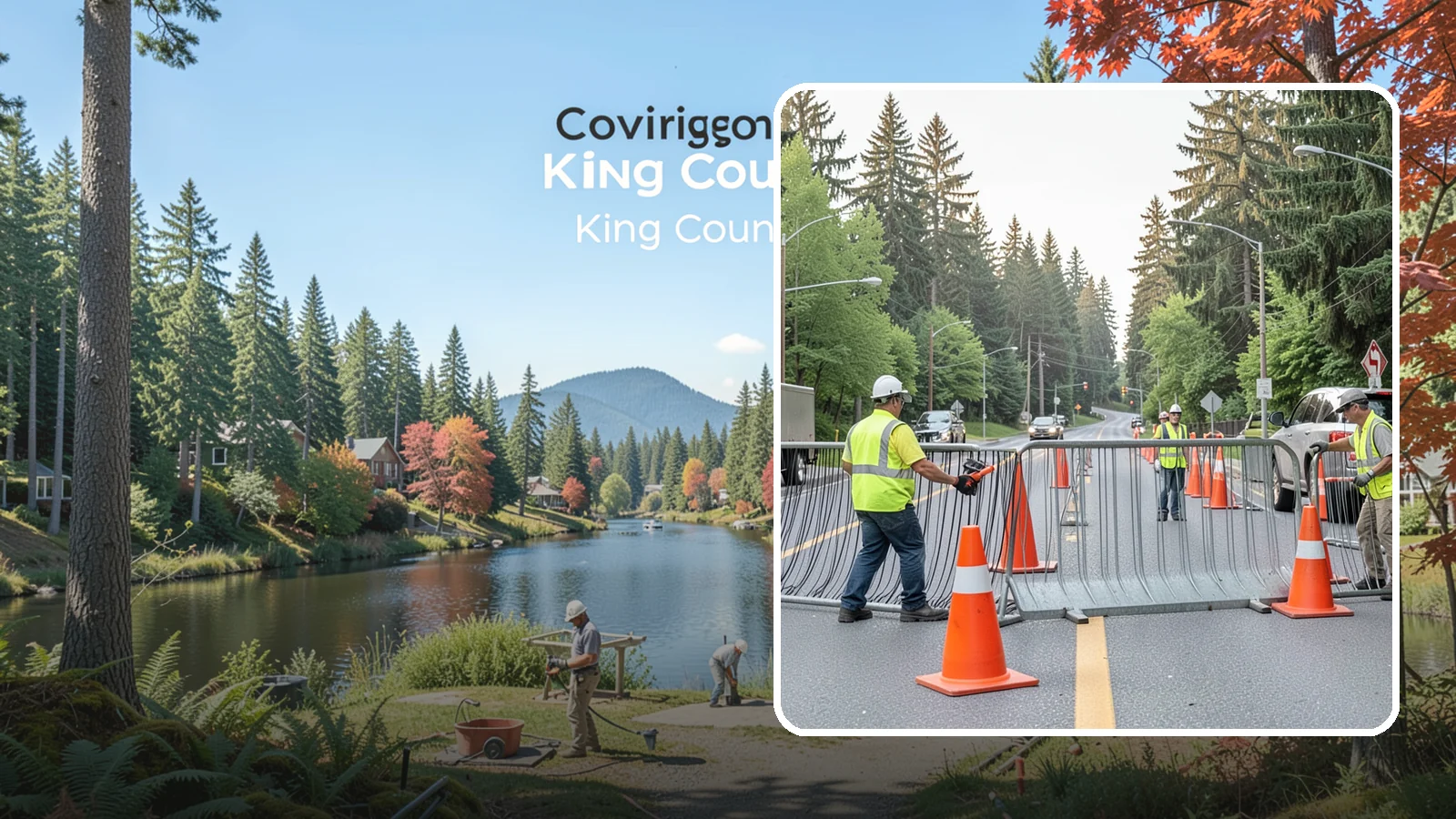 Emergency Barricades in Covington, King County, WA - Rapid deployment of barricades to secure hazards, close failed roadways, and protect the public during incidents.