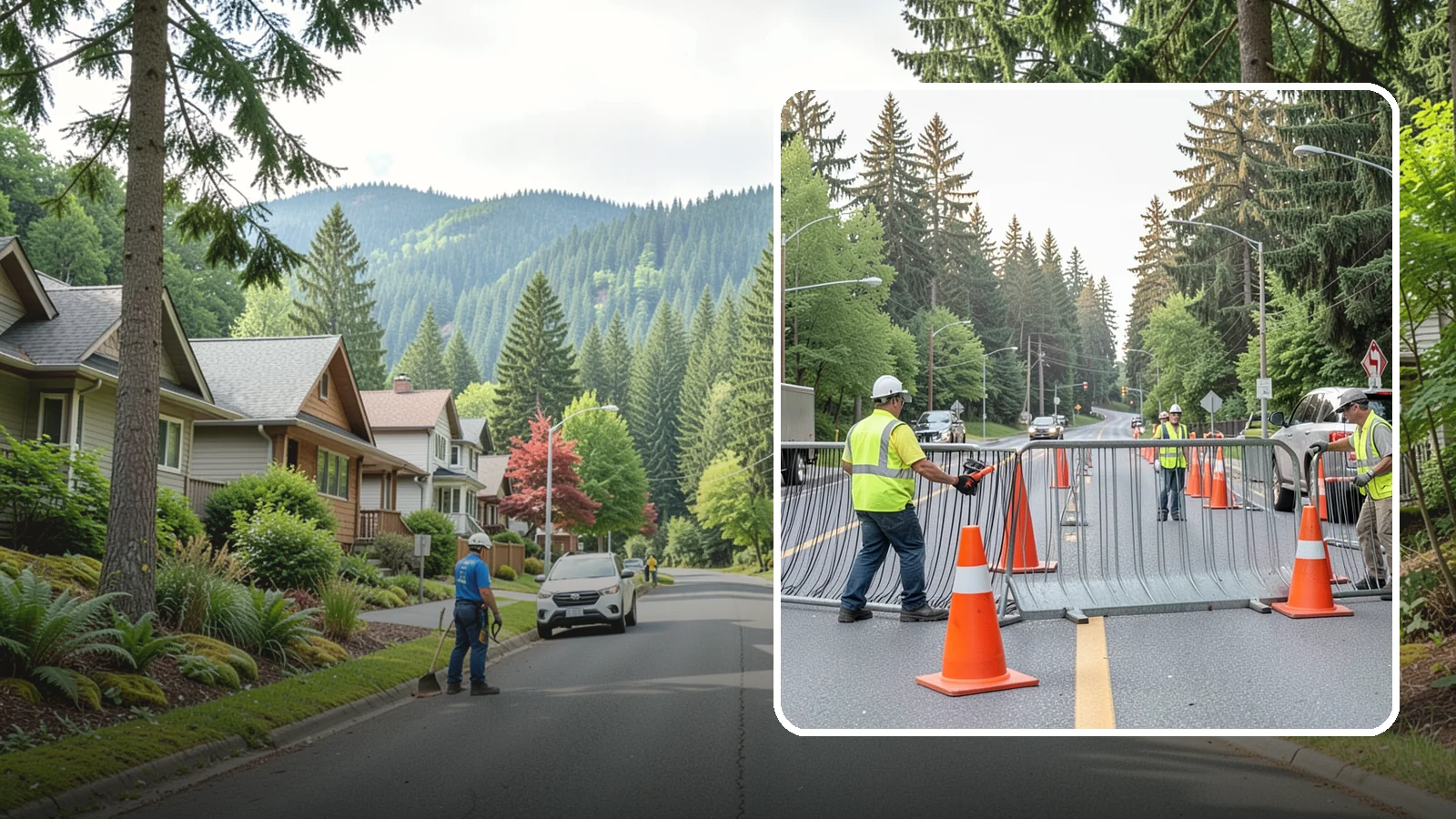 Emergency Barricades in Darrington, Snohomish County, WA - Rapid deployment of barricades to secure hazards, close failed roadways, and protect the public during incidents.