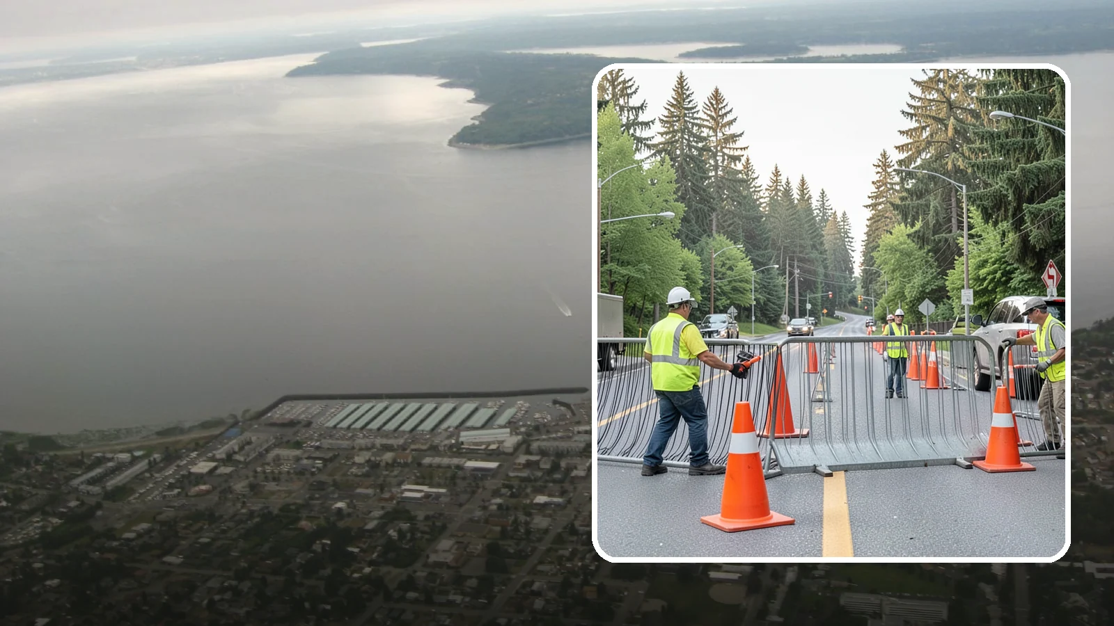 Emergency Barricades in Des Moines, King County, WA - Rapid deployment of barricades to secure hazards, close failed roadways, and protect the public during incidents.