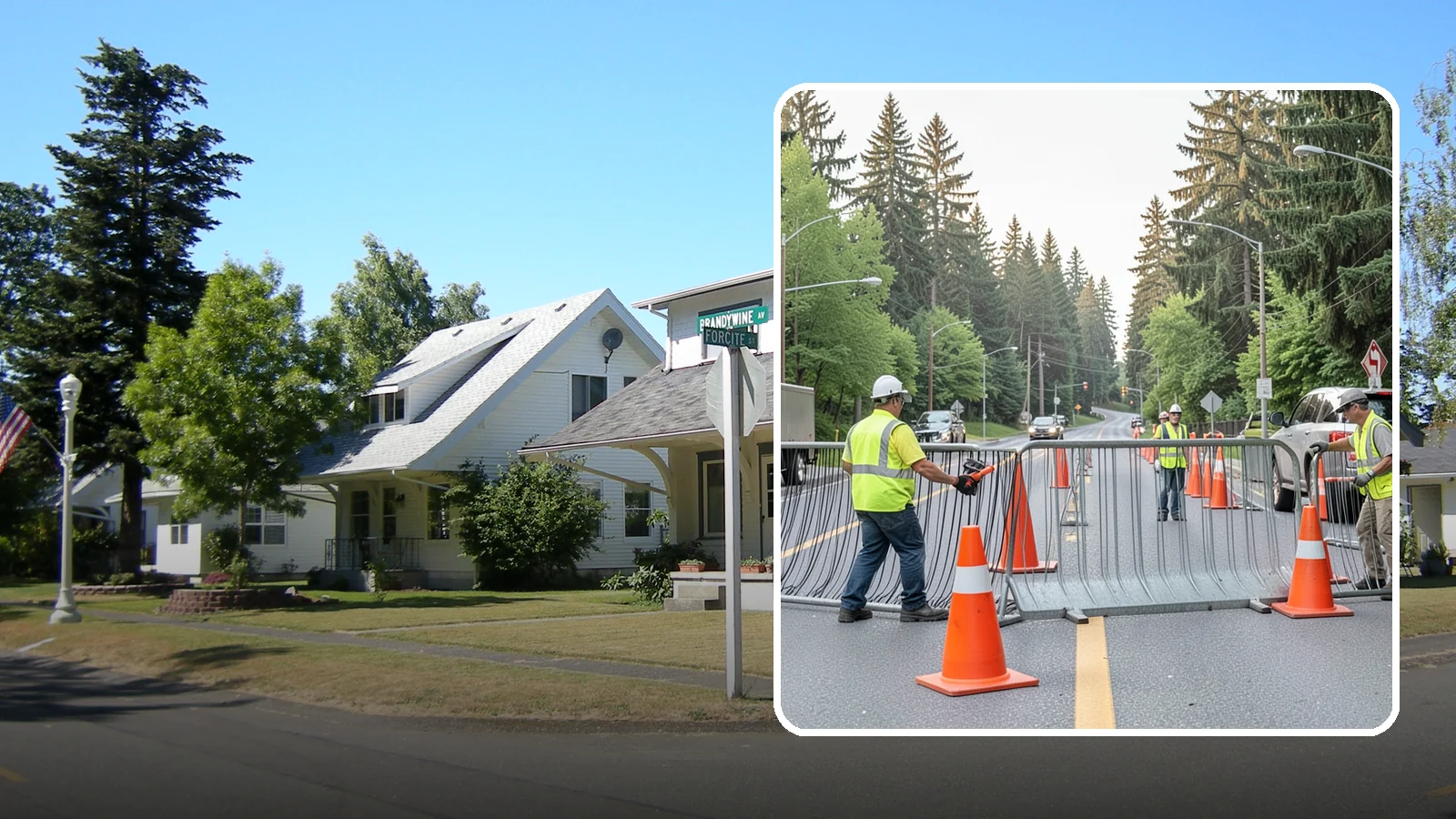 Emergency Barricades in DuPont, Pierce County, WA - Rapid deployment of barricades to secure hazards, close failed roadways, and protect the public during incidents.