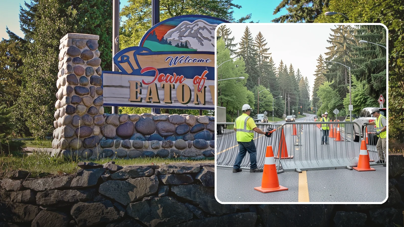 Emergency Barricades in Eatonville, Pierce County, WA - Rapid deployment of barricades to secure hazards, close failed roadways, and protect the public during incidents.