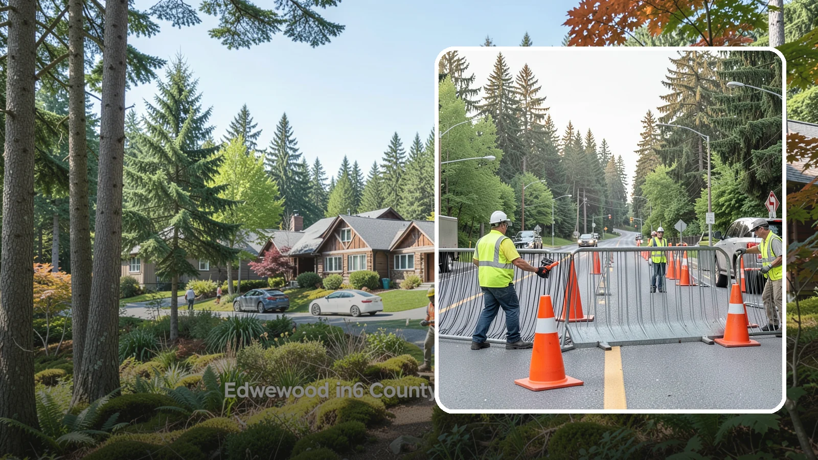 Emergency Barricades in Edgewood, Pierce County, WA - Rapid deployment of barricades to secure hazards, close failed roadways, and protect the public during incidents.