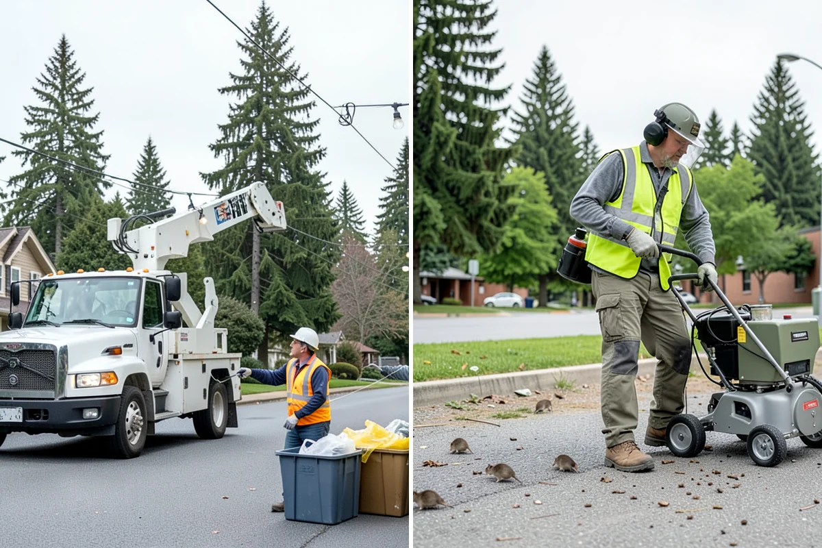 Emergency Barricades in Enumclaw, King County, WA - Confirm hazard location and required closure extent with agency staff