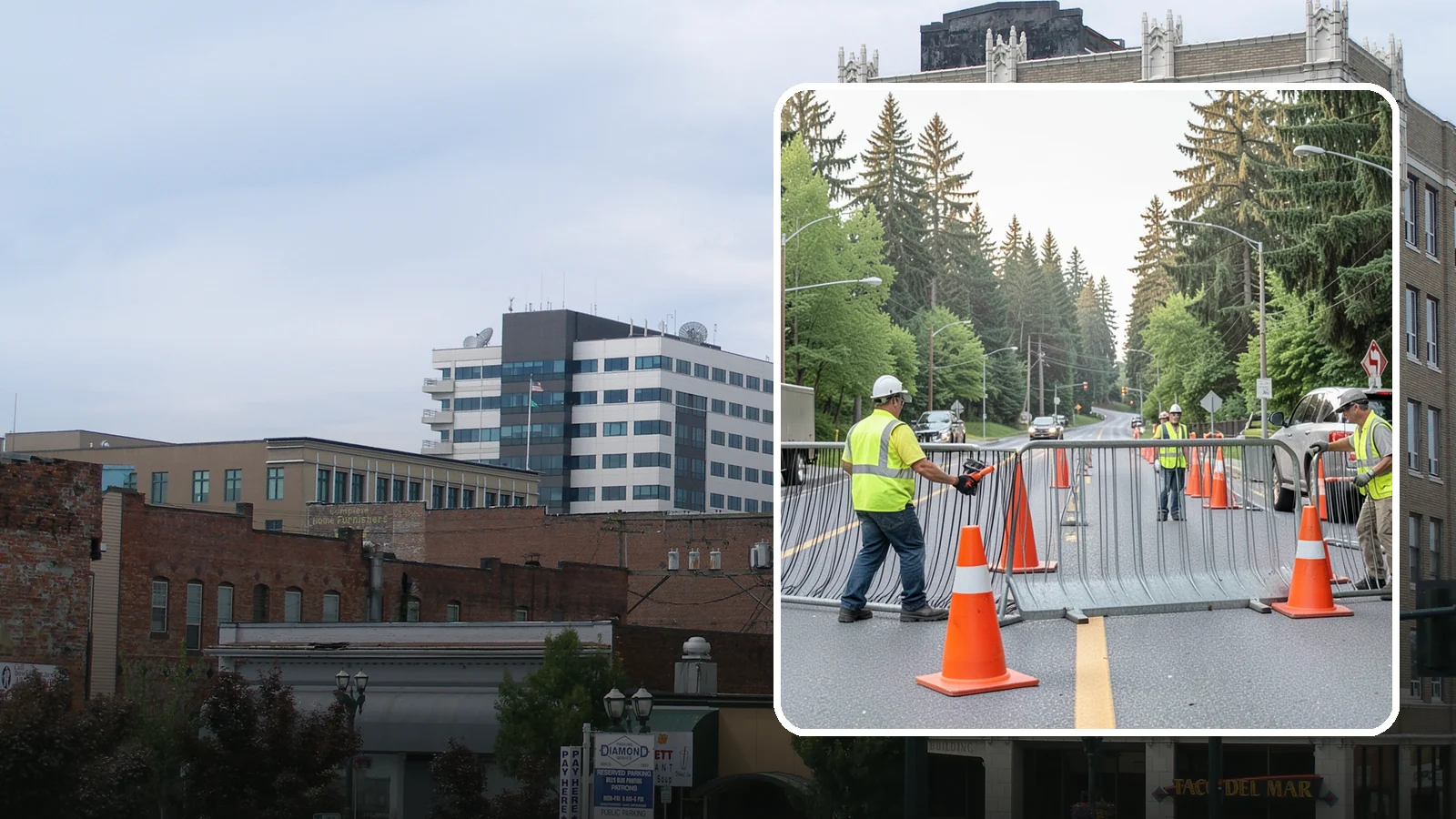 Emergency Barricades in Everett, Snohomish County, WA - Rapid deployment of barricades to secure hazards, close failed roadways, and protect the public during incidents.