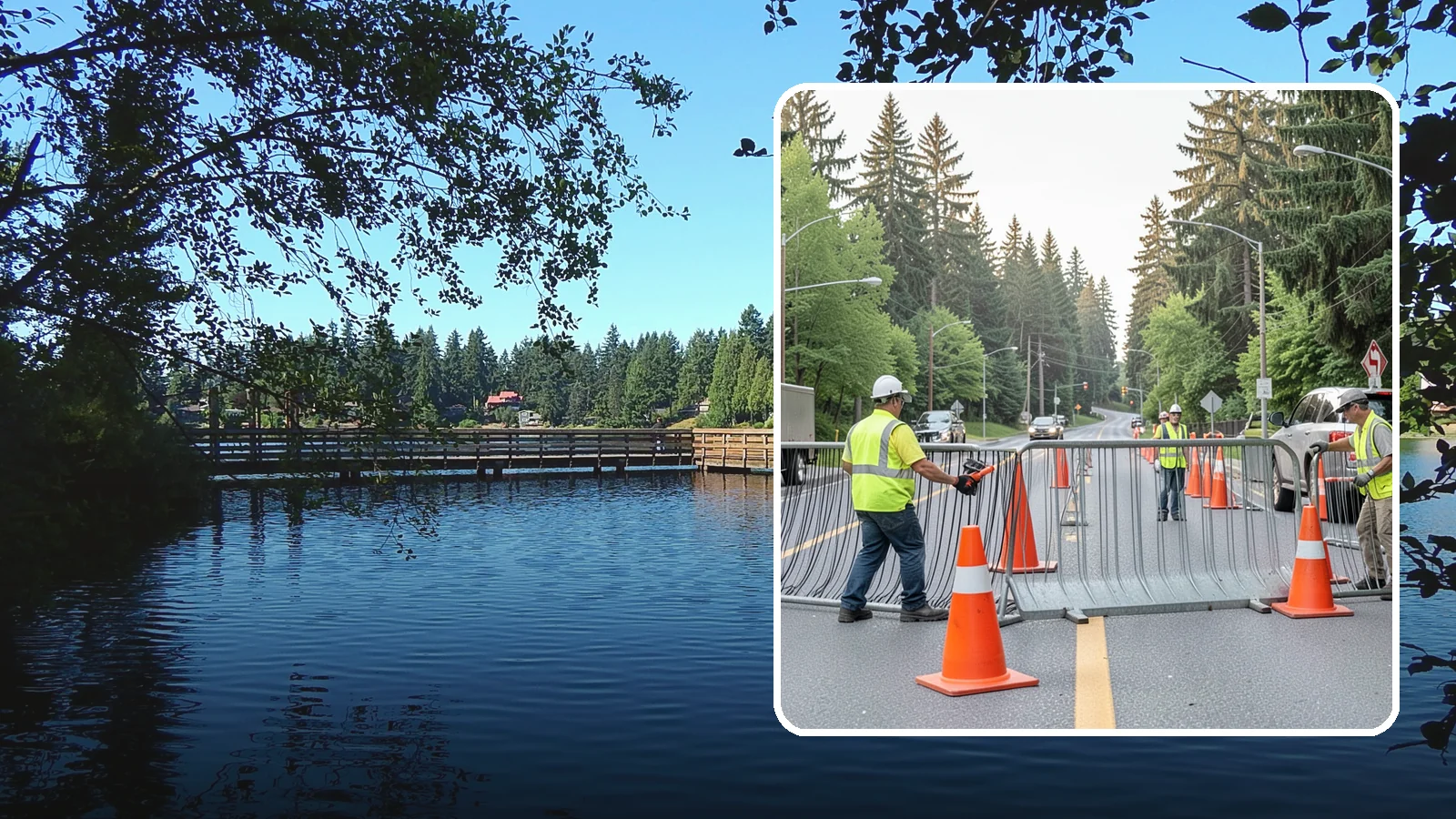Emergency Barricades in Federal Way, King County, WA - Rapid deployment of barricades to secure hazards, close failed roadways, and protect the public during incidents.