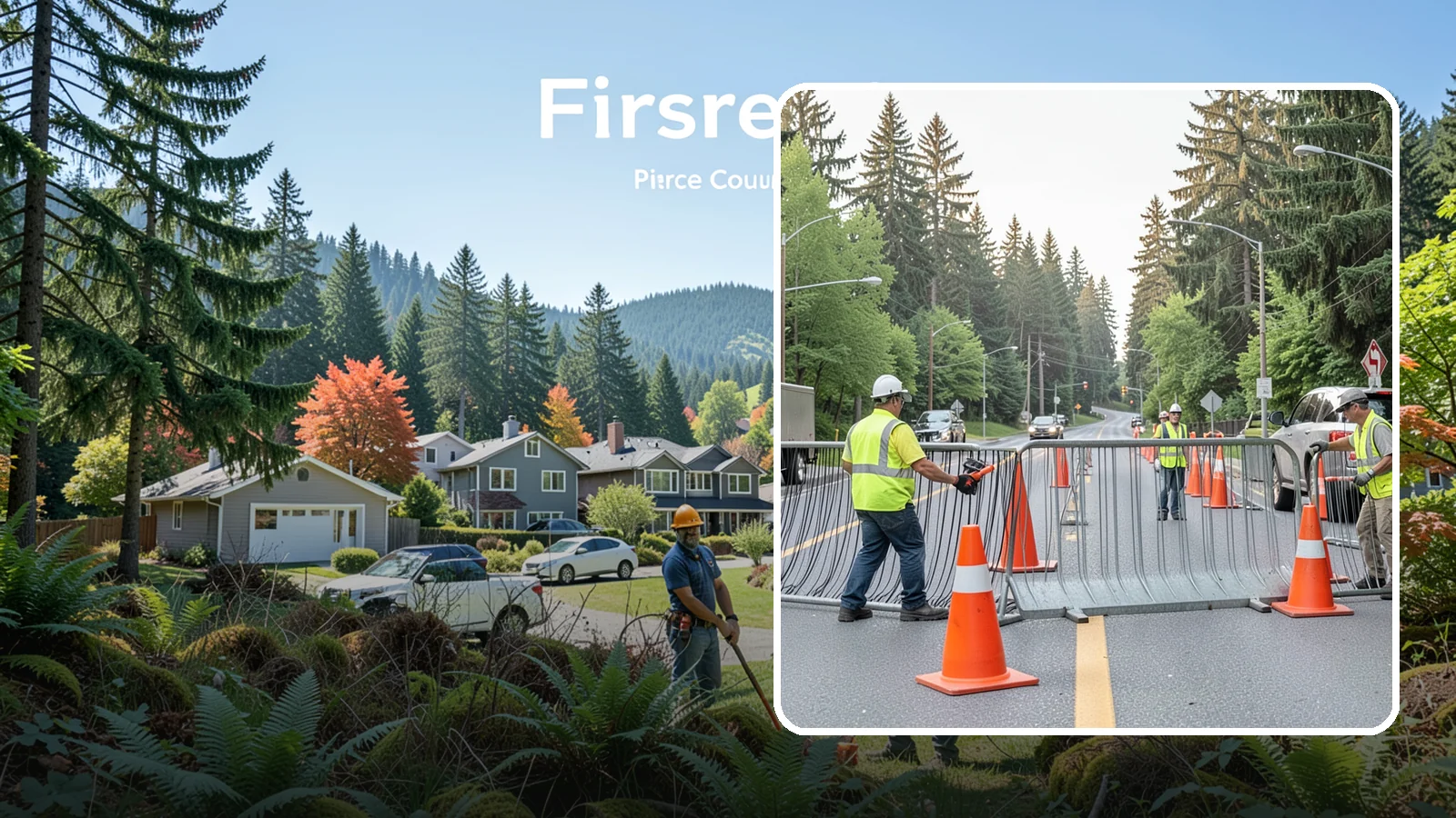Emergency Barricades in Fircrest, Pierce County, WA - Rapid deployment of barricades to secure hazards, close failed roadways, and protect the public during incidents.