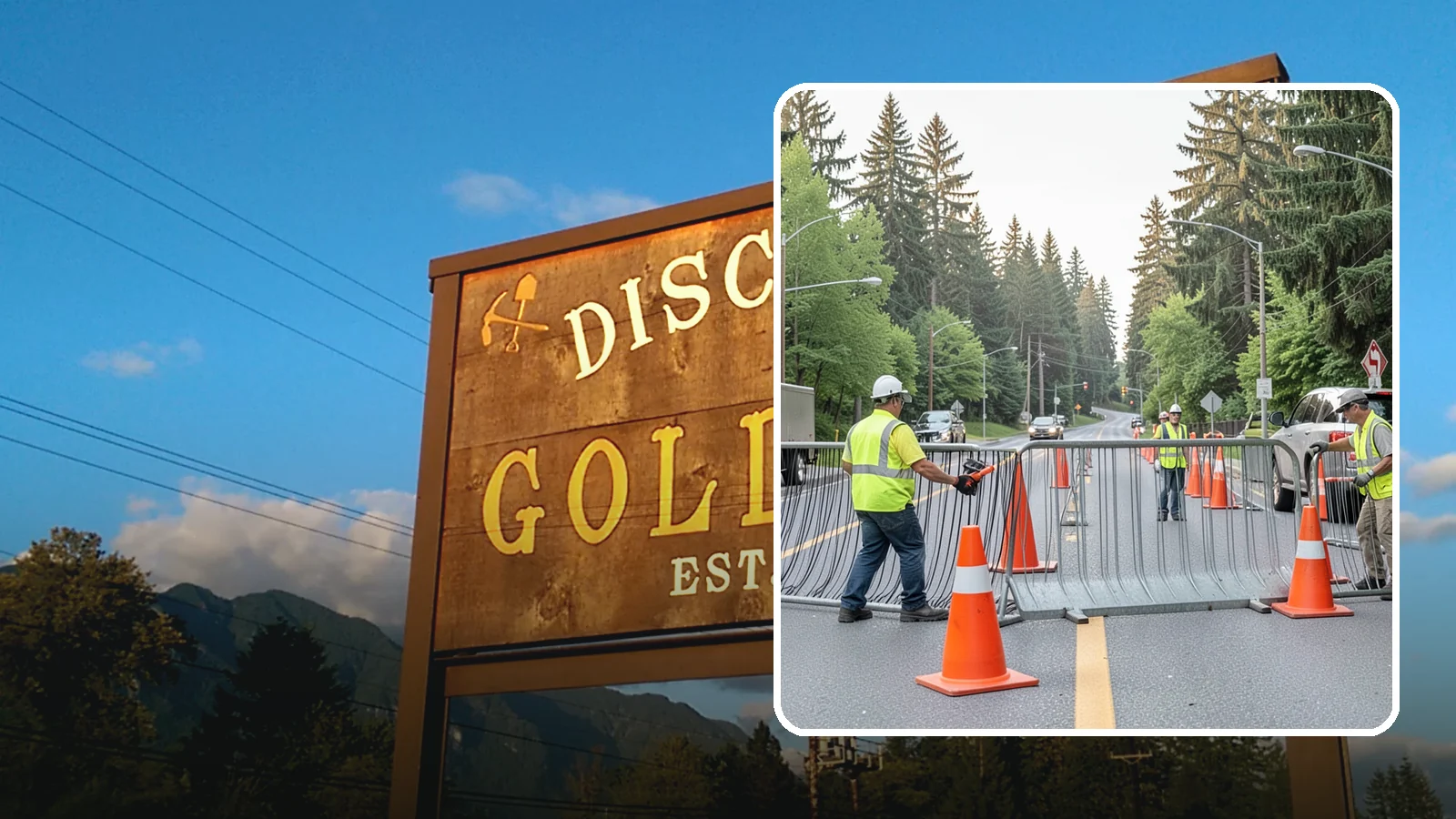 Emergency Barricades in Gold Bar, Snohomish County, WA - Rapid deployment of barricades to secure hazards, close failed roadways, and protect the public during incidents.