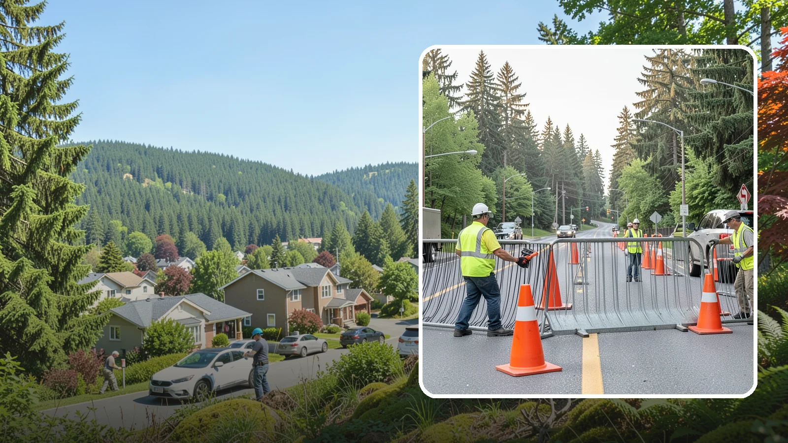 Emergency Barricades in Index, Snohomish County, WA - Rapid deployment of barricades to secure hazards, close failed roadways, and protect the public during incidents.